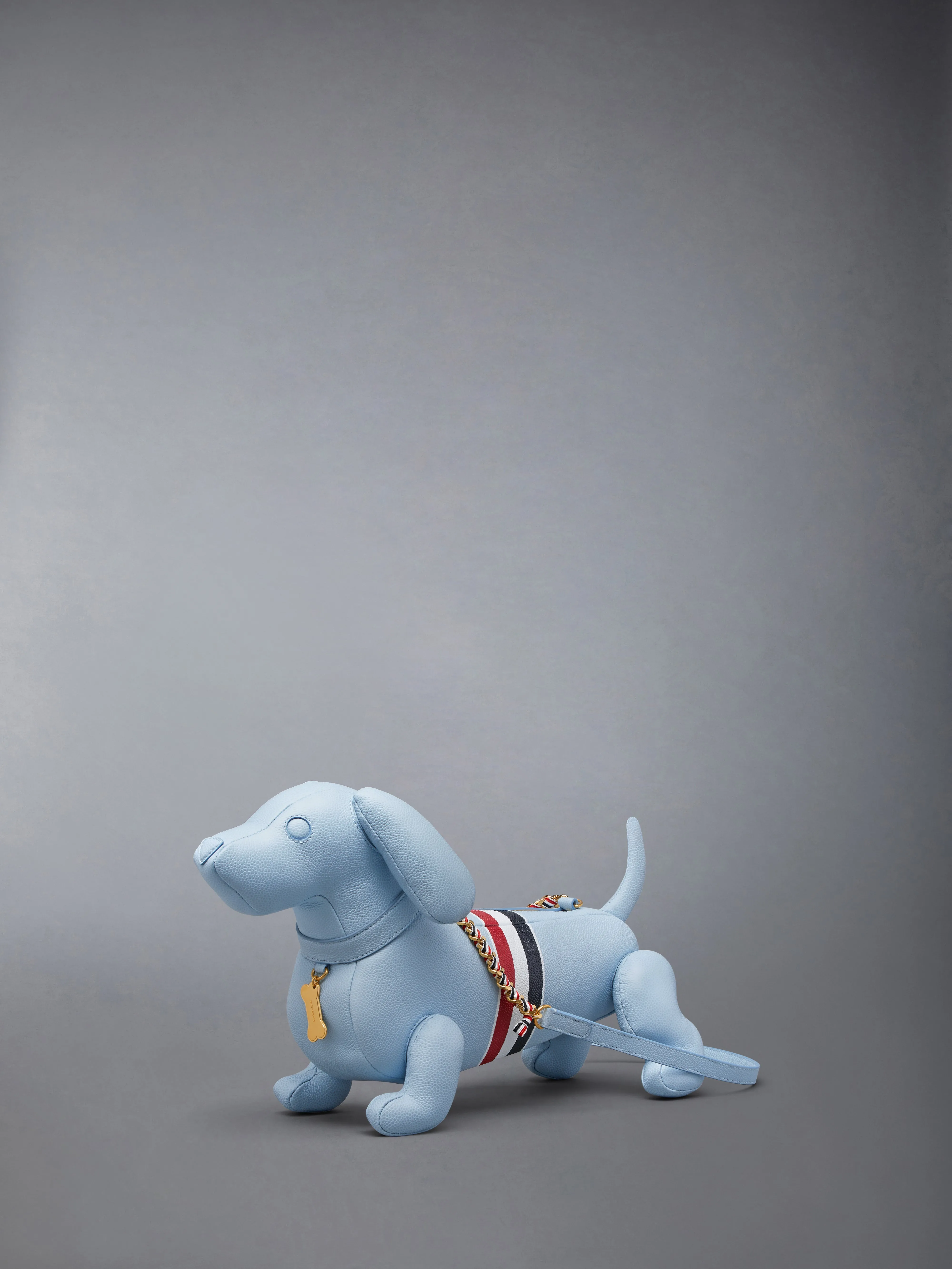 RWB STRIPE MINI HECTOR IN PEBBLE GRAIN LEATHER sold by Thom Browne product image thumbnail 2