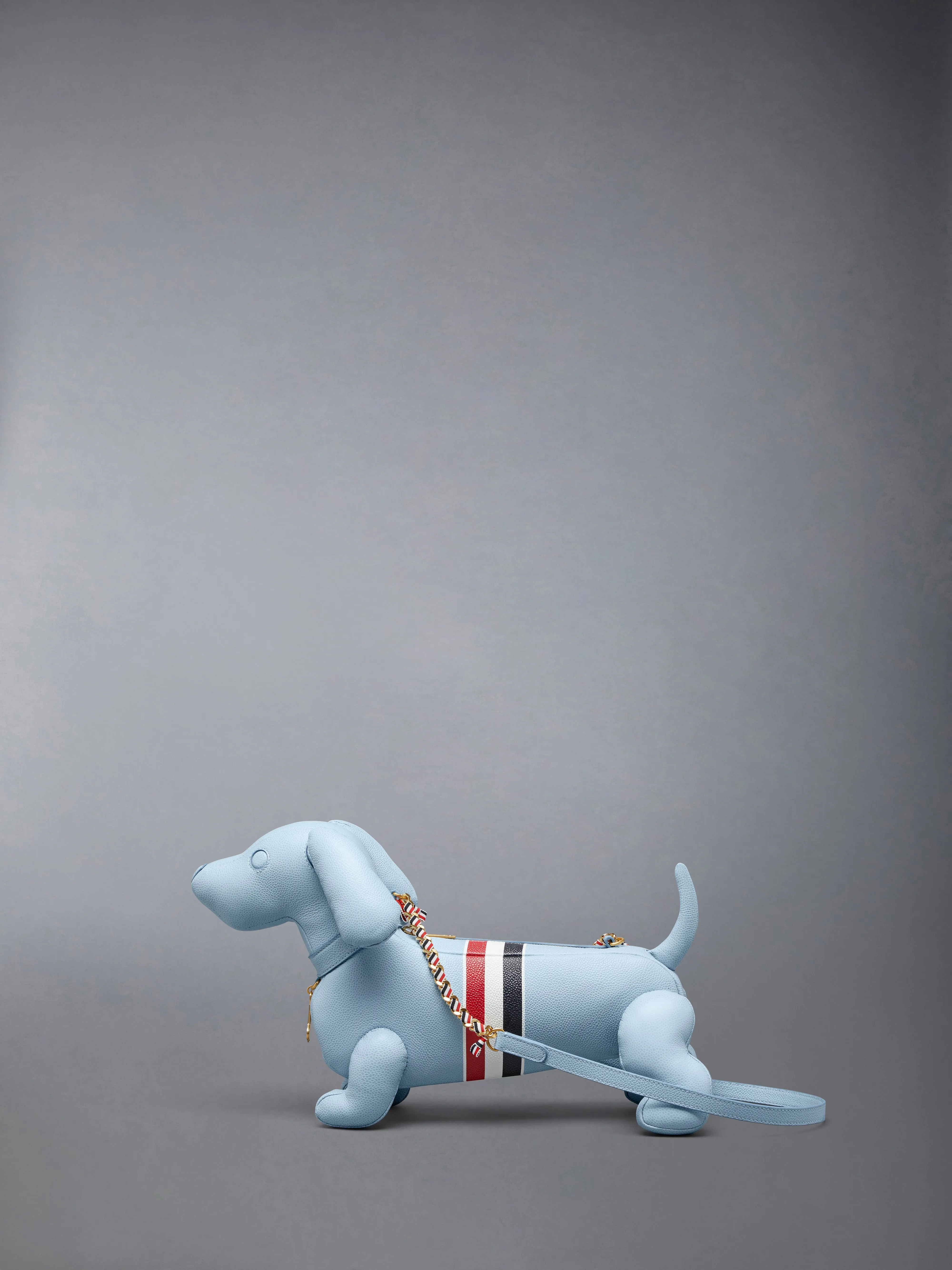 RWB STRIPE MINI HECTOR IN PEBBLE GRAIN LEATHER sold by Thom Browne