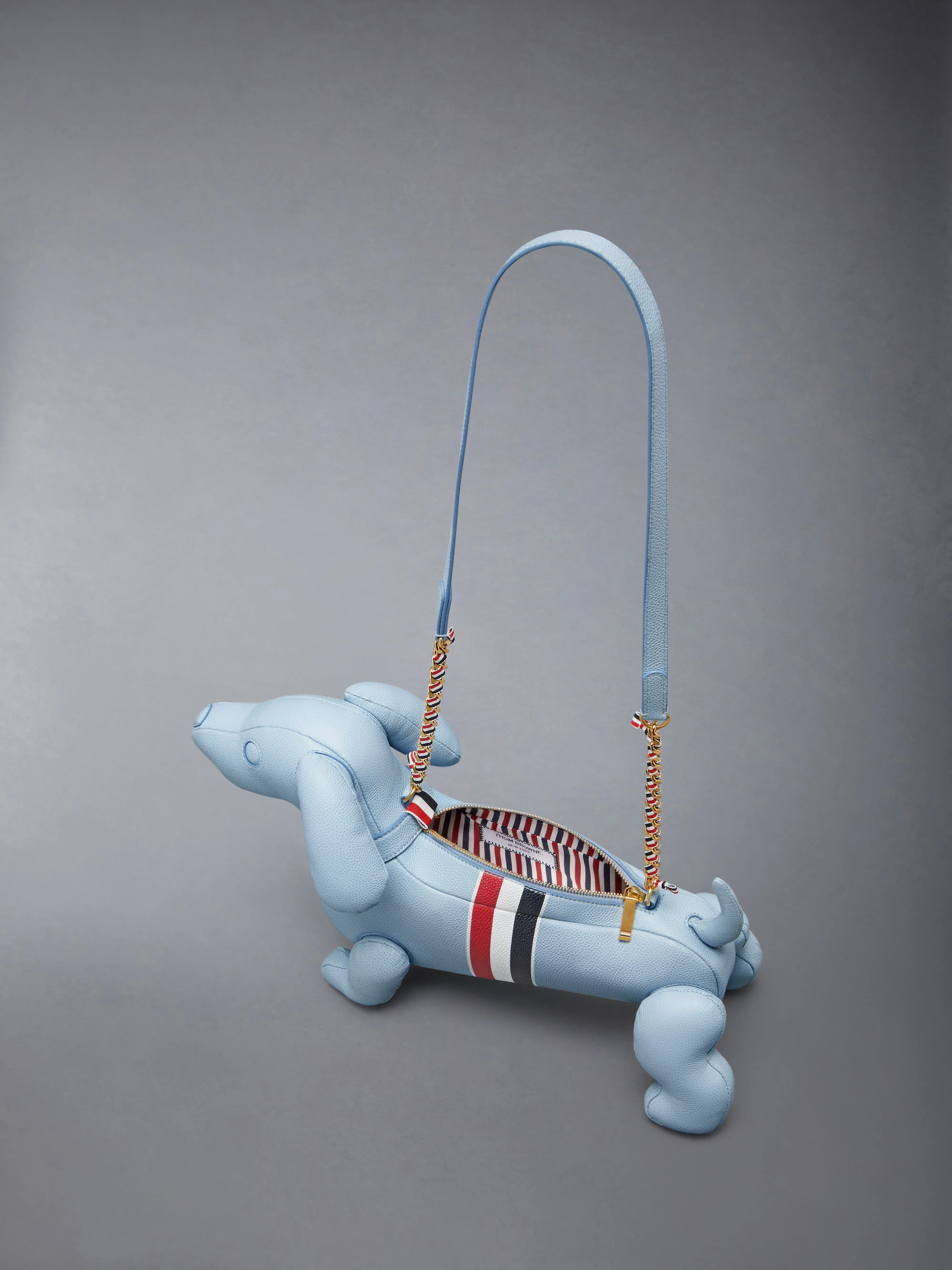 RWB STRIPE MINI HECTOR IN PEBBLE GRAIN LEATHER sold by Thom Browne product image thumbnail 5