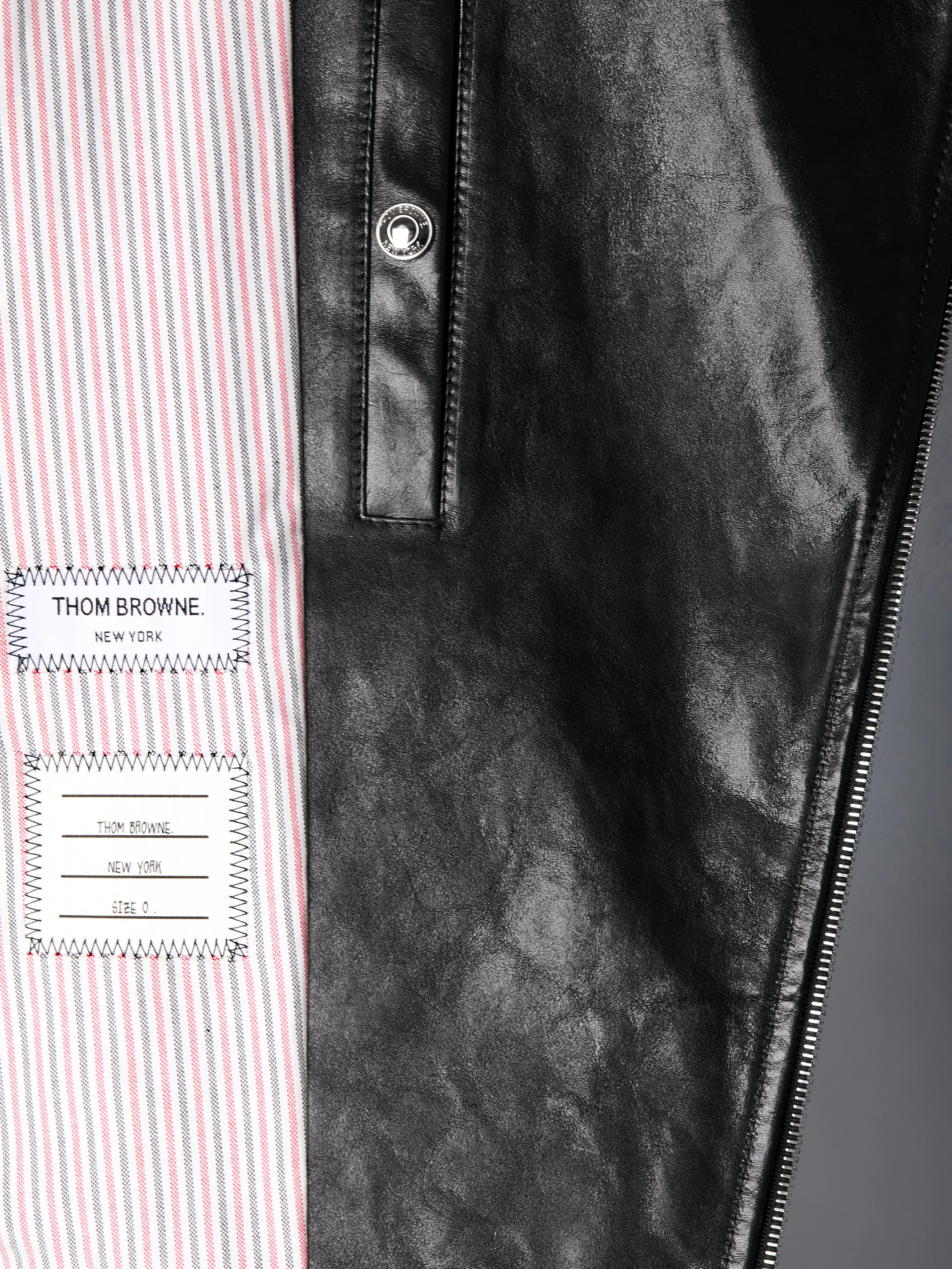 LEATHER MOTO JACKET sold by Thom Browne product image thumbnail 5