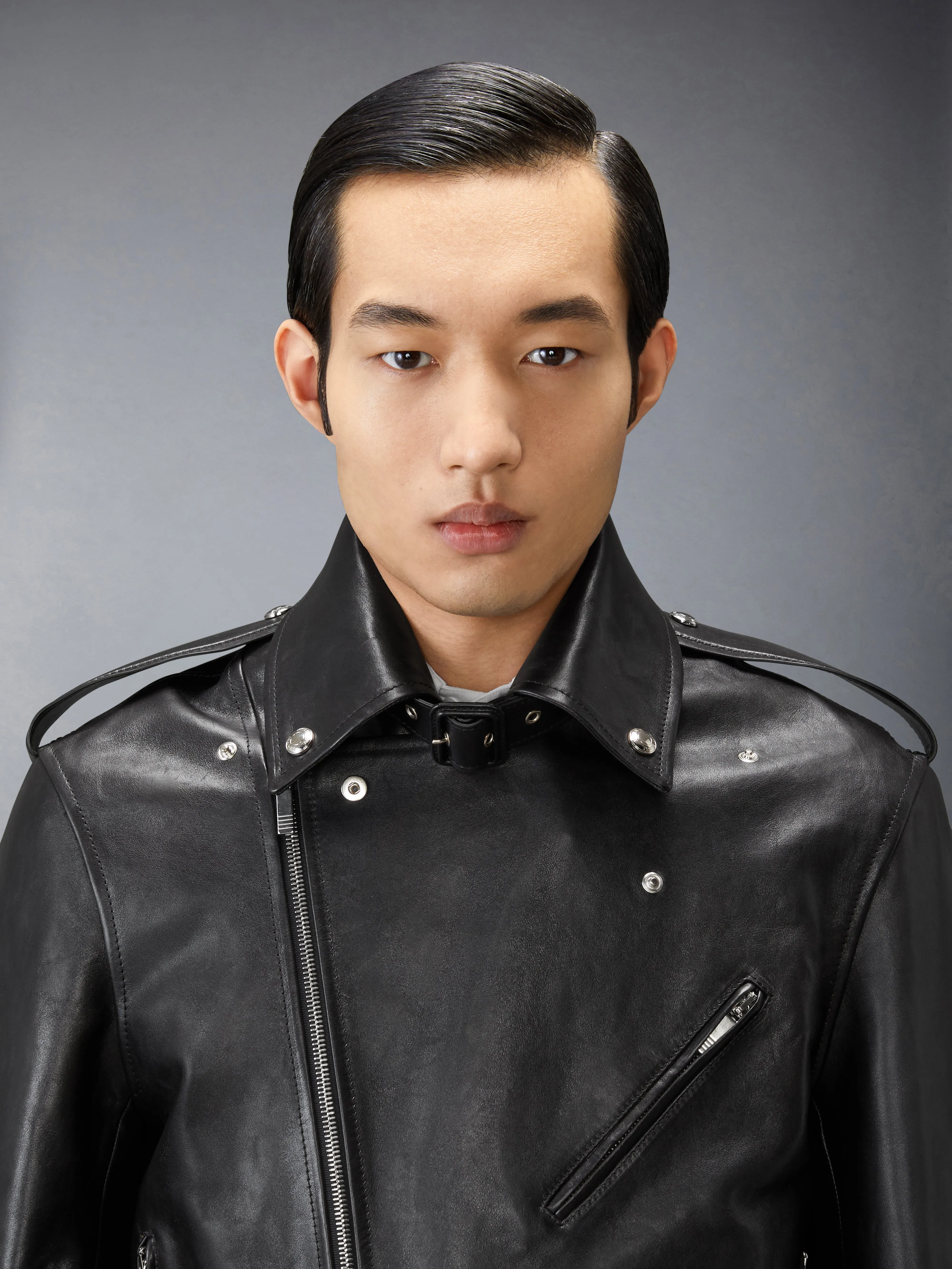 LEATHER MOTO JACKET sold by Thom Browne product image thumbnail 4