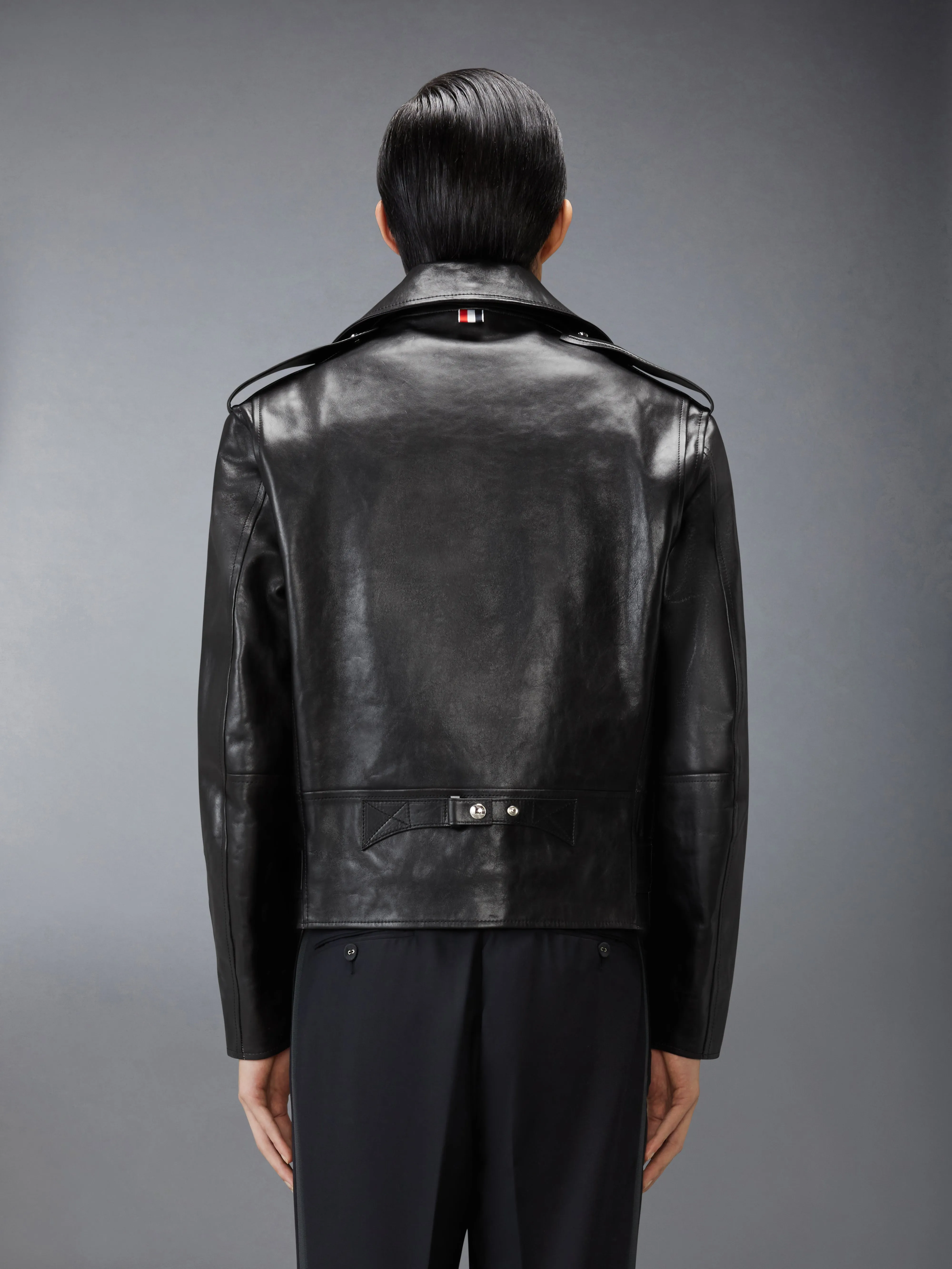 LEATHER MOTO JACKET sold by Thom Browne product image thumbnail 2