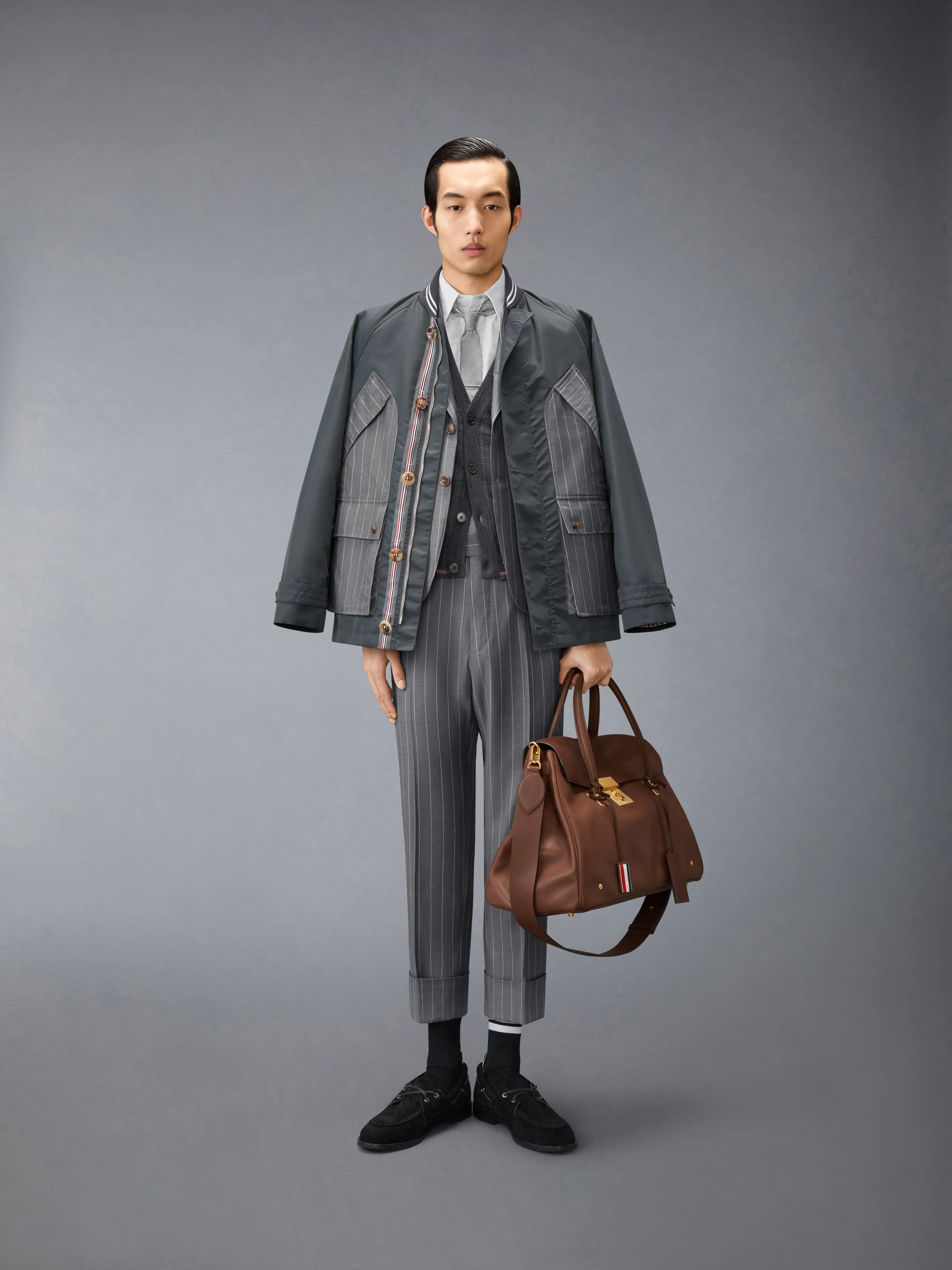 CHALK STRIPE TROUSER sold by Thom Browne product image thumbnail 3