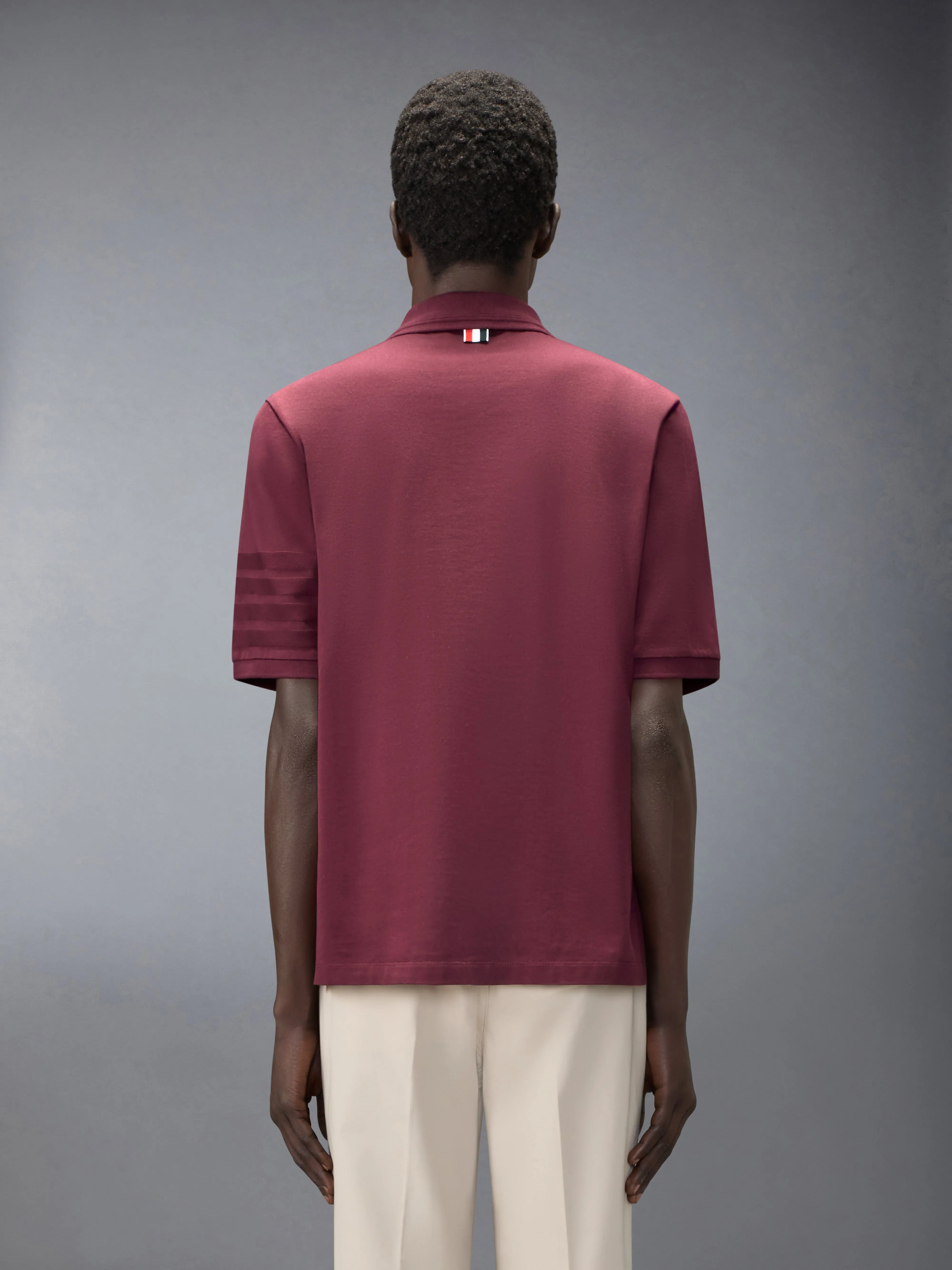 JERSEY OTTOMAN 4-BAR POLO sold by Thom Browne product image thumbnail 2