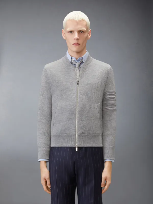 OTTOMAN MILANO STITCH 4-BAR BOMBER JACKET made by Thom Browne