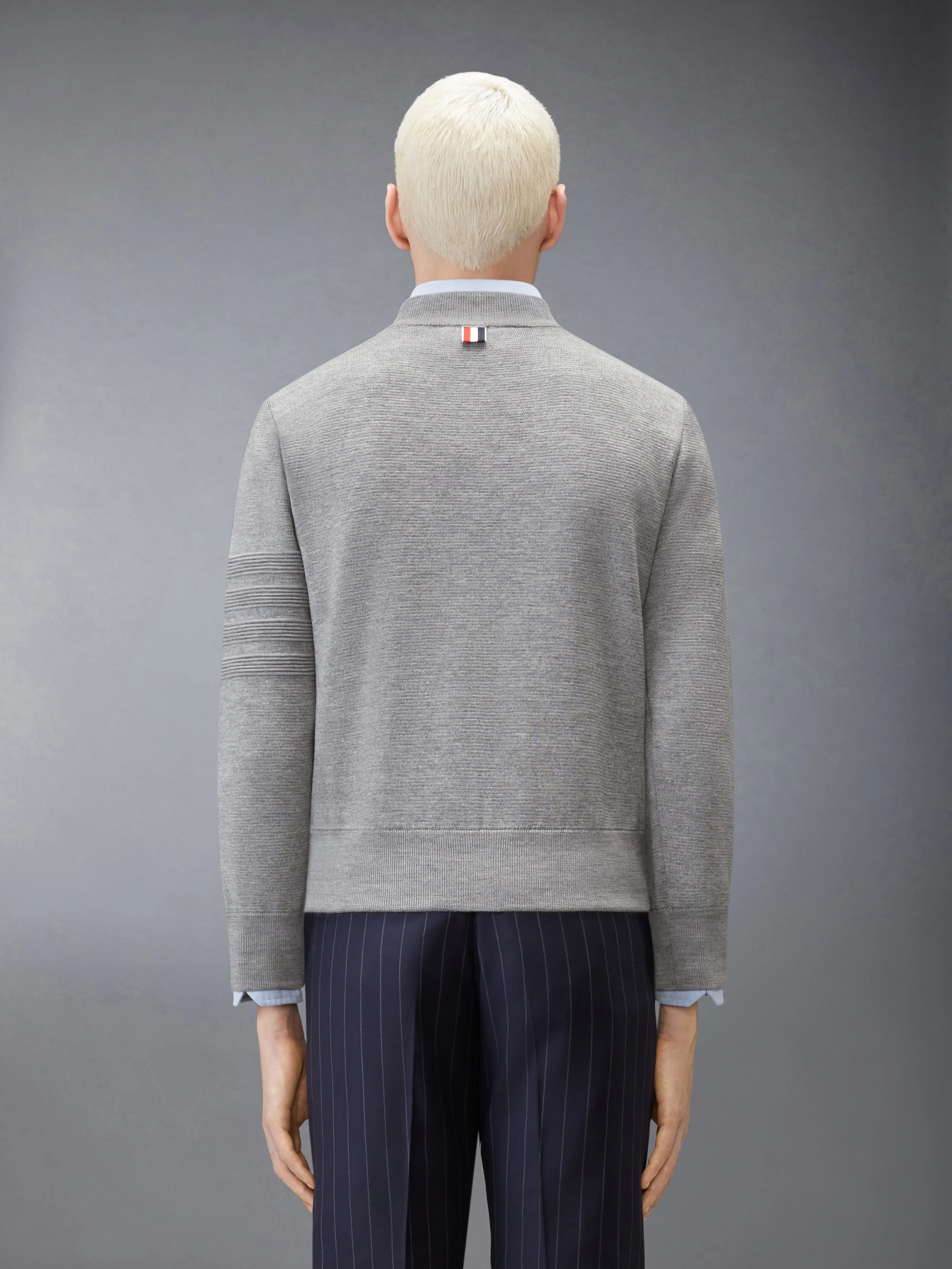 OTTOMAN MILANO STITCH 4-BAR BOMBER JACKET sold by Thom Browne product image thumbnail 2
