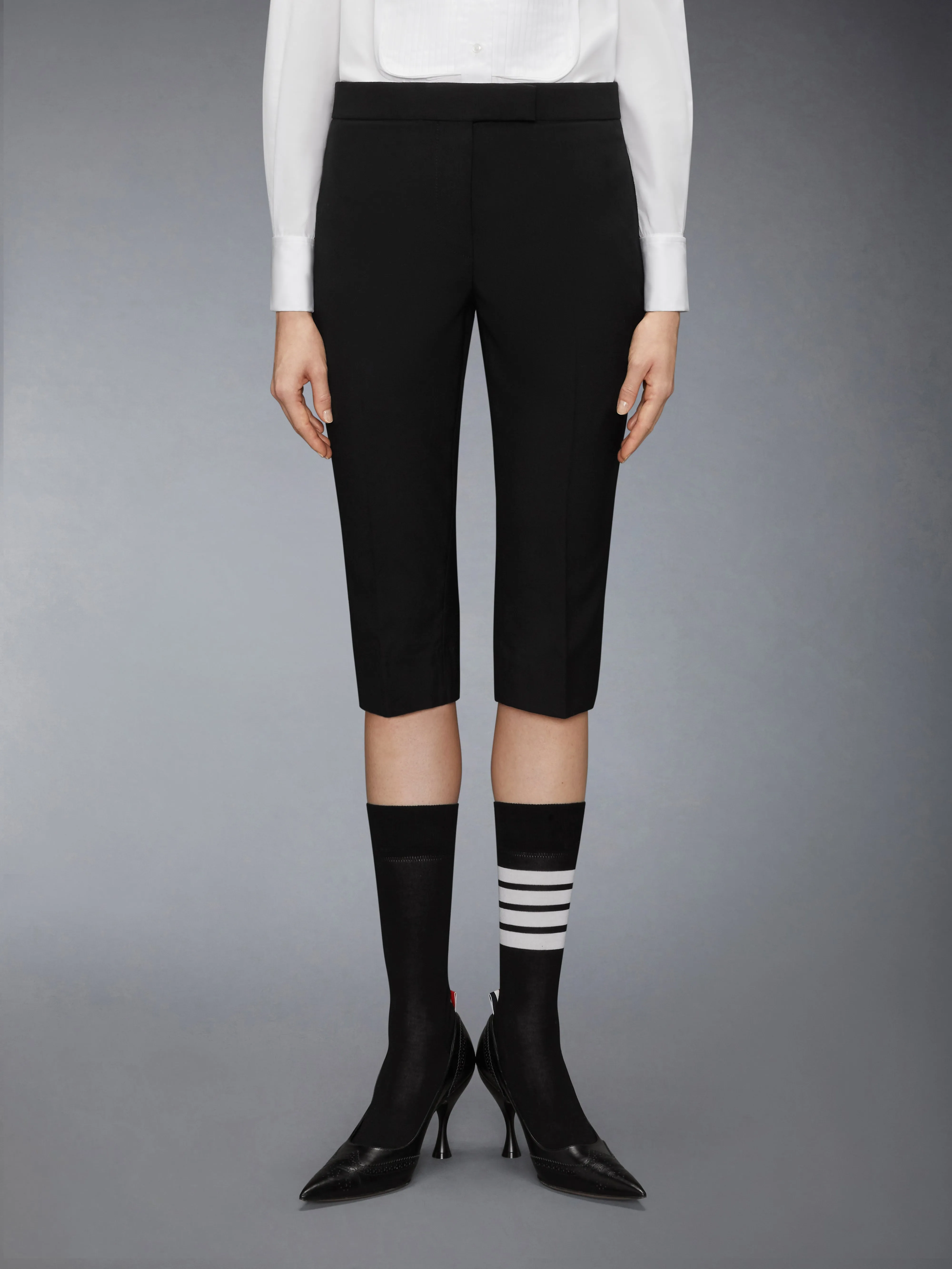 HOPSACK SUITING LOWRISE CROPPED TROUSER sold by Thom Browne