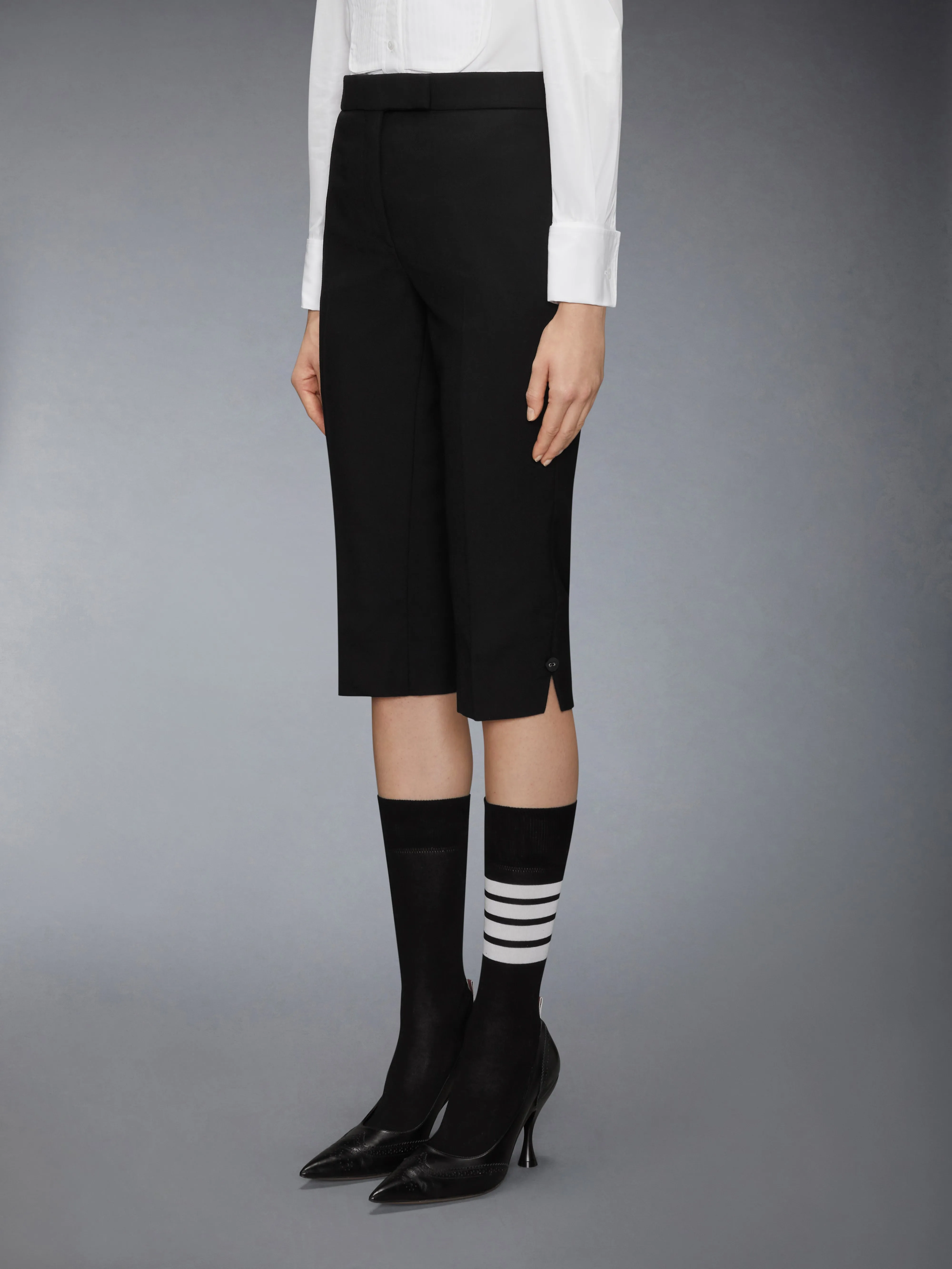 HOPSACK SUITING LOWRISE CROPPED TROUSER sold by Thom Browne product image thumbnail 2