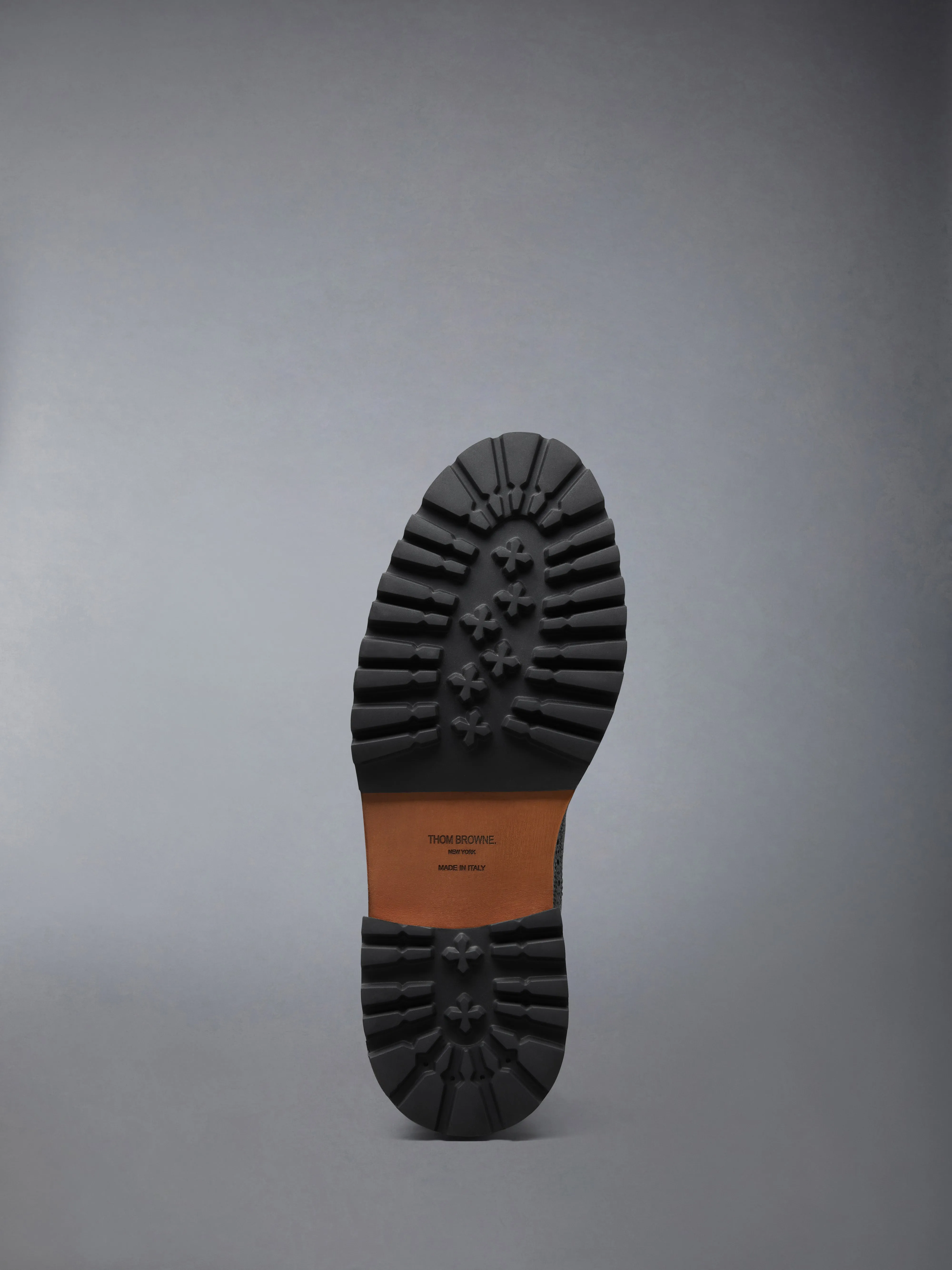 PEBBLE GRAIN LEATHER LONGWING BOOTS WITH HIKING SOLE sold by Thom Browne product image thumbnail 5