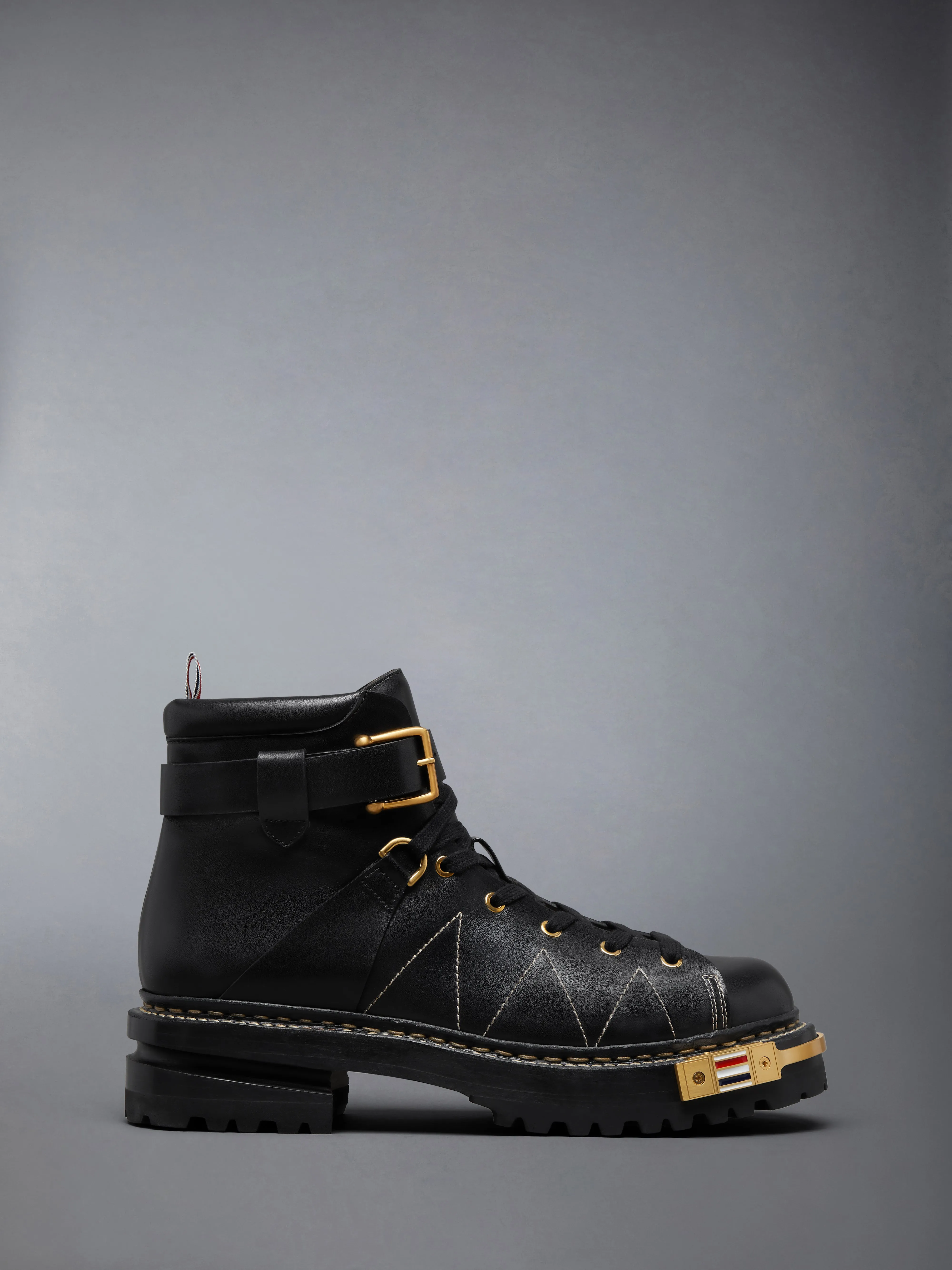 VITELLO LEATHER BOOTS WITH HIKING SOLES sold by Thom Browne