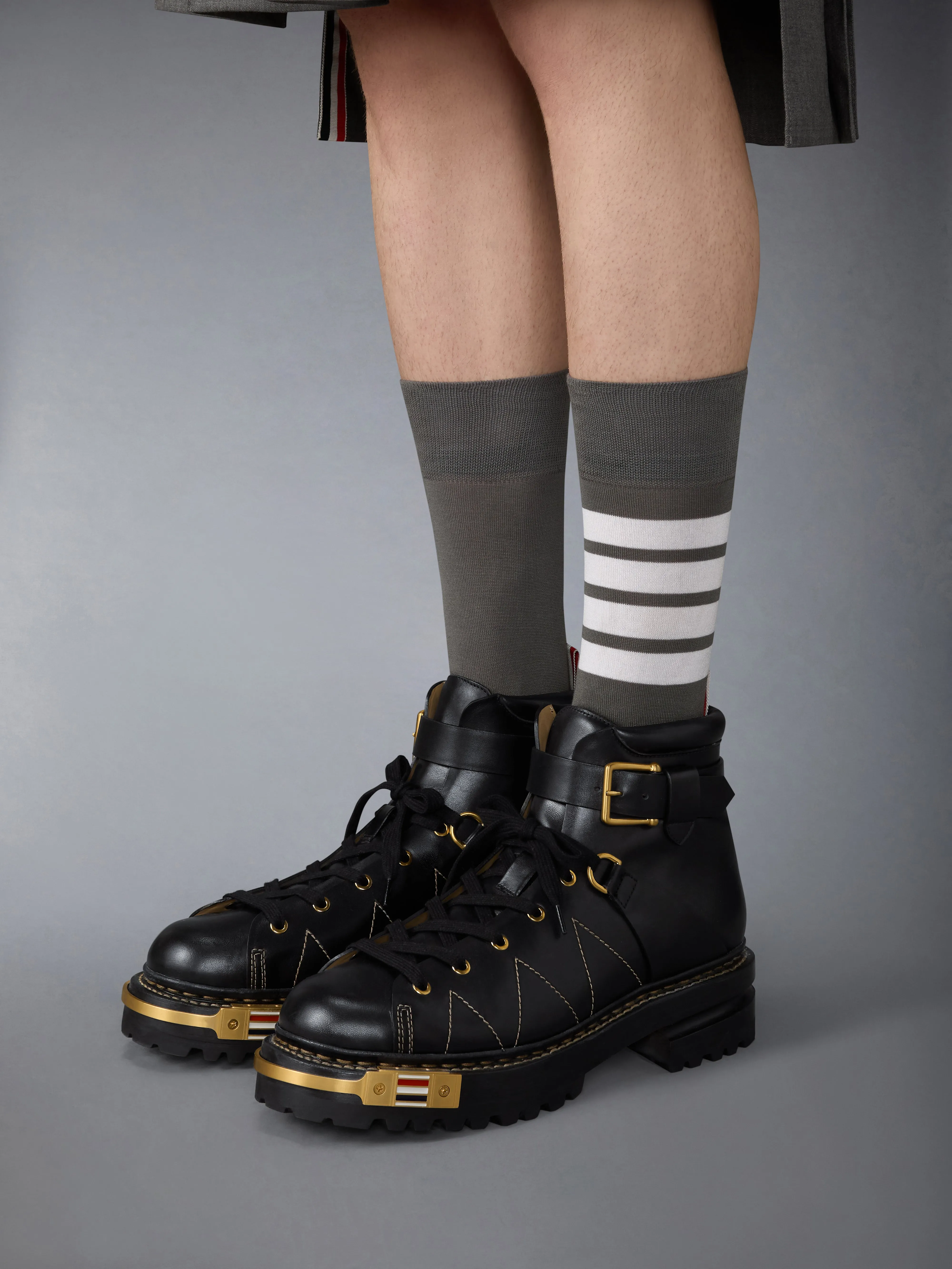 VITELLO LEATHER BOOTS WITH HIKING SOLES sold by Thom Browne product image thumbnail 4