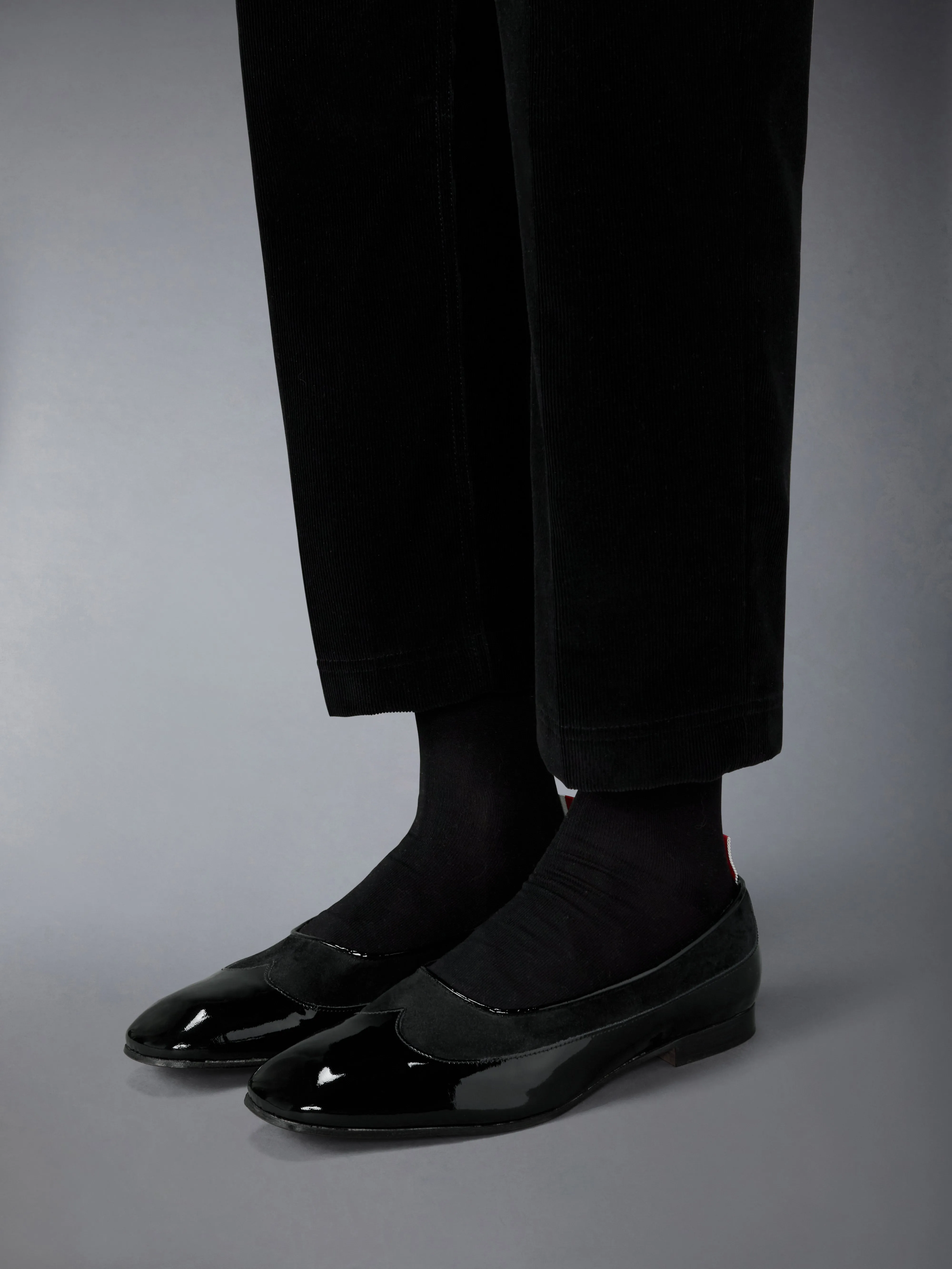 SOFT PATENT LEATHER AND SUEDE OPERA BALLERINAS sold by Thom Browne product image thumbnail 4