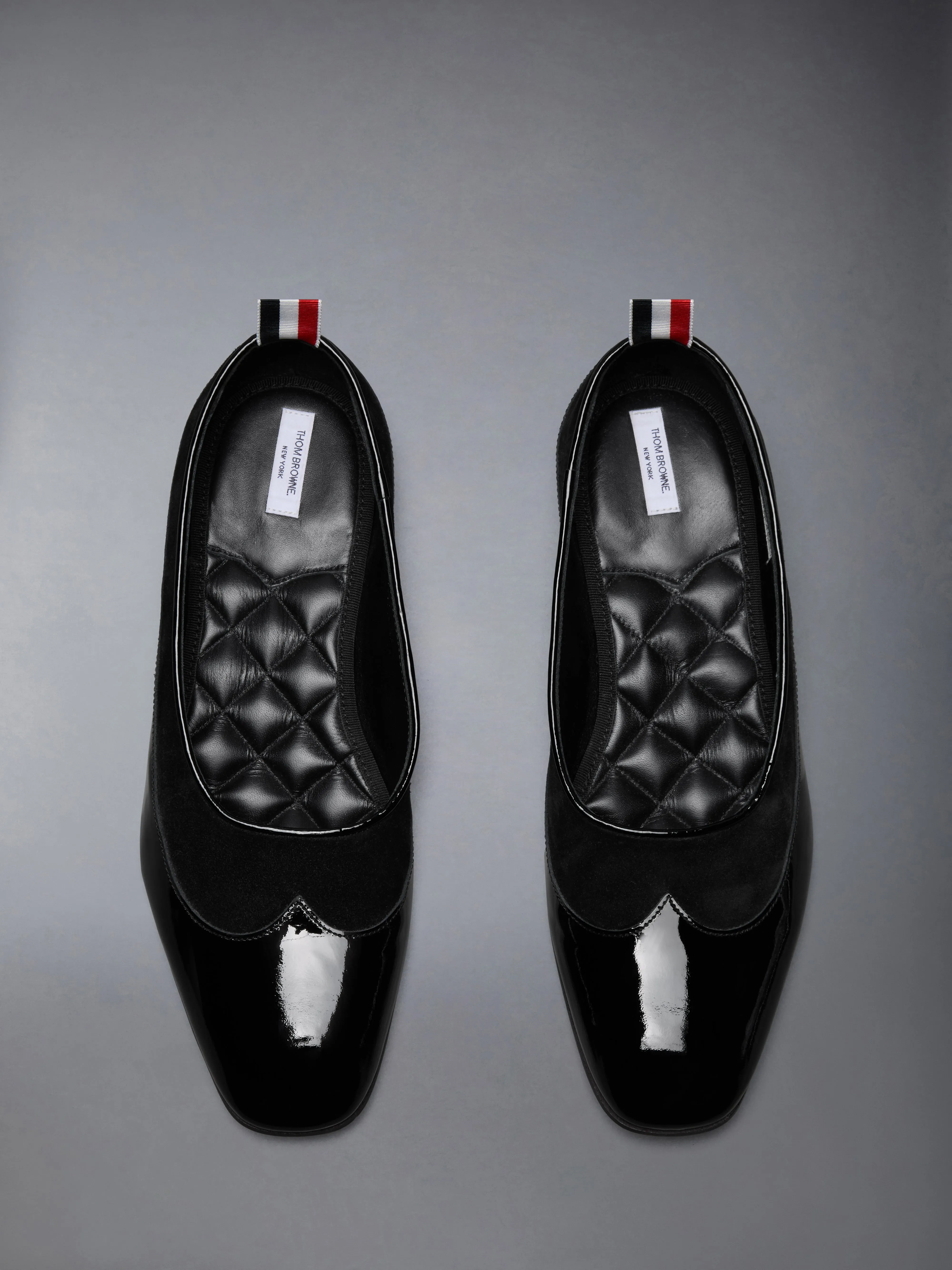 SOFT PATENT LEATHER AND SUEDE OPERA BALLERINAS sold by Thom Browne product image thumbnail 5