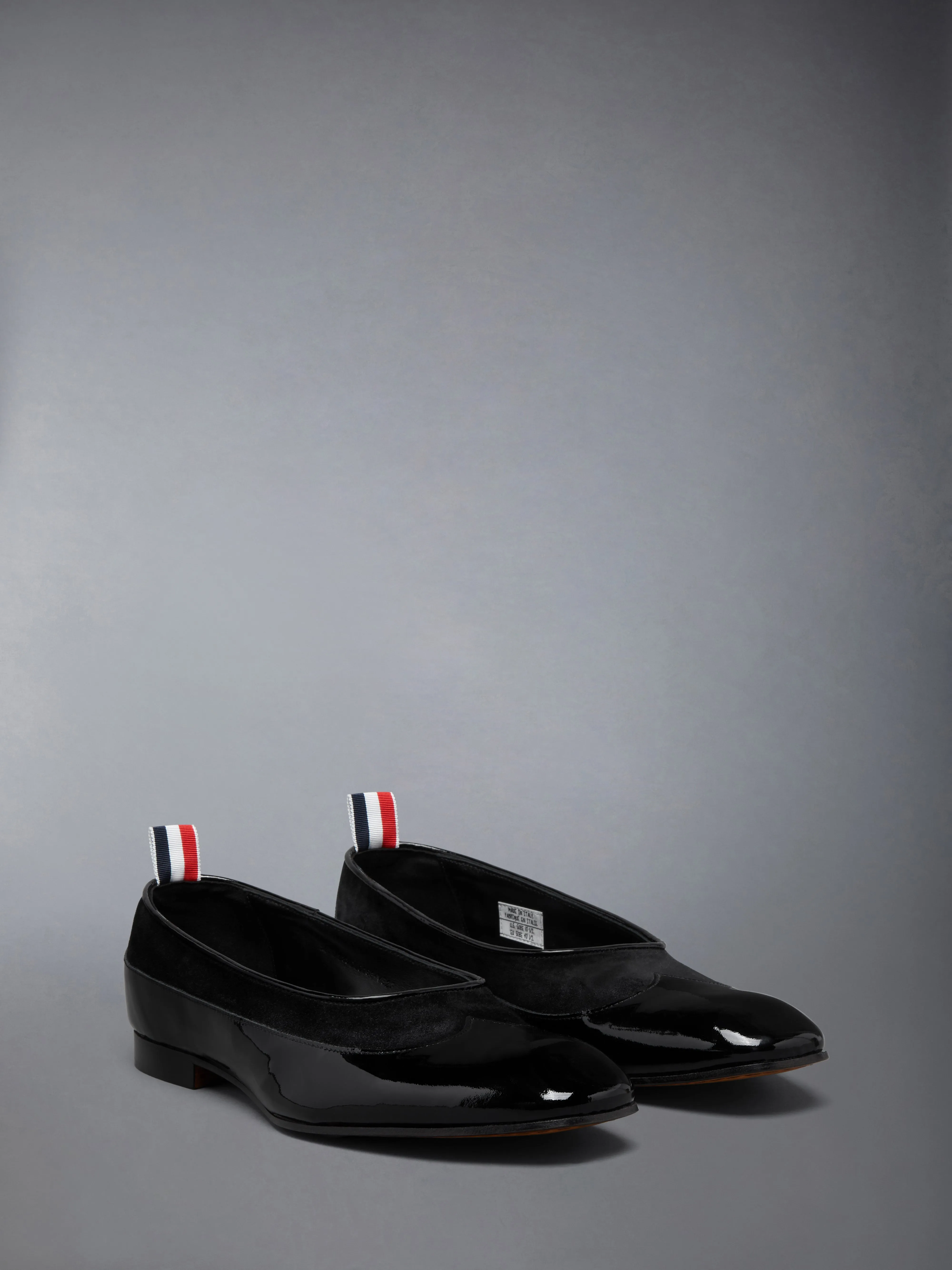 SOFT PATENT LEATHER AND SUEDE OPERA BALLERINAS sold by Thom Browne product image thumbnail 2