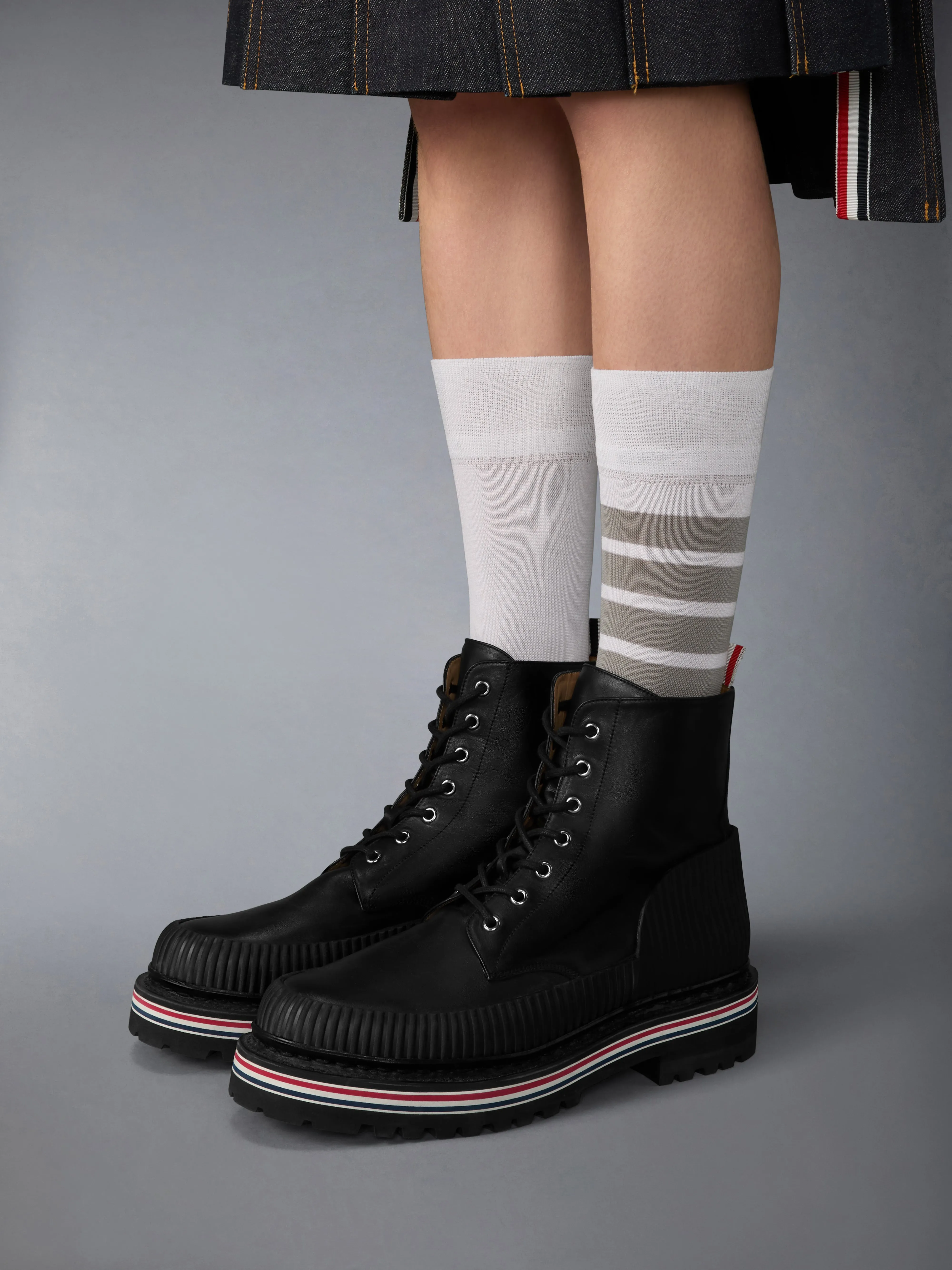 VITELLO LEATHER ALL TERRAIN BOOTS WITH HIKING SOLES sold by Thom Browne product image thumbnail 4
