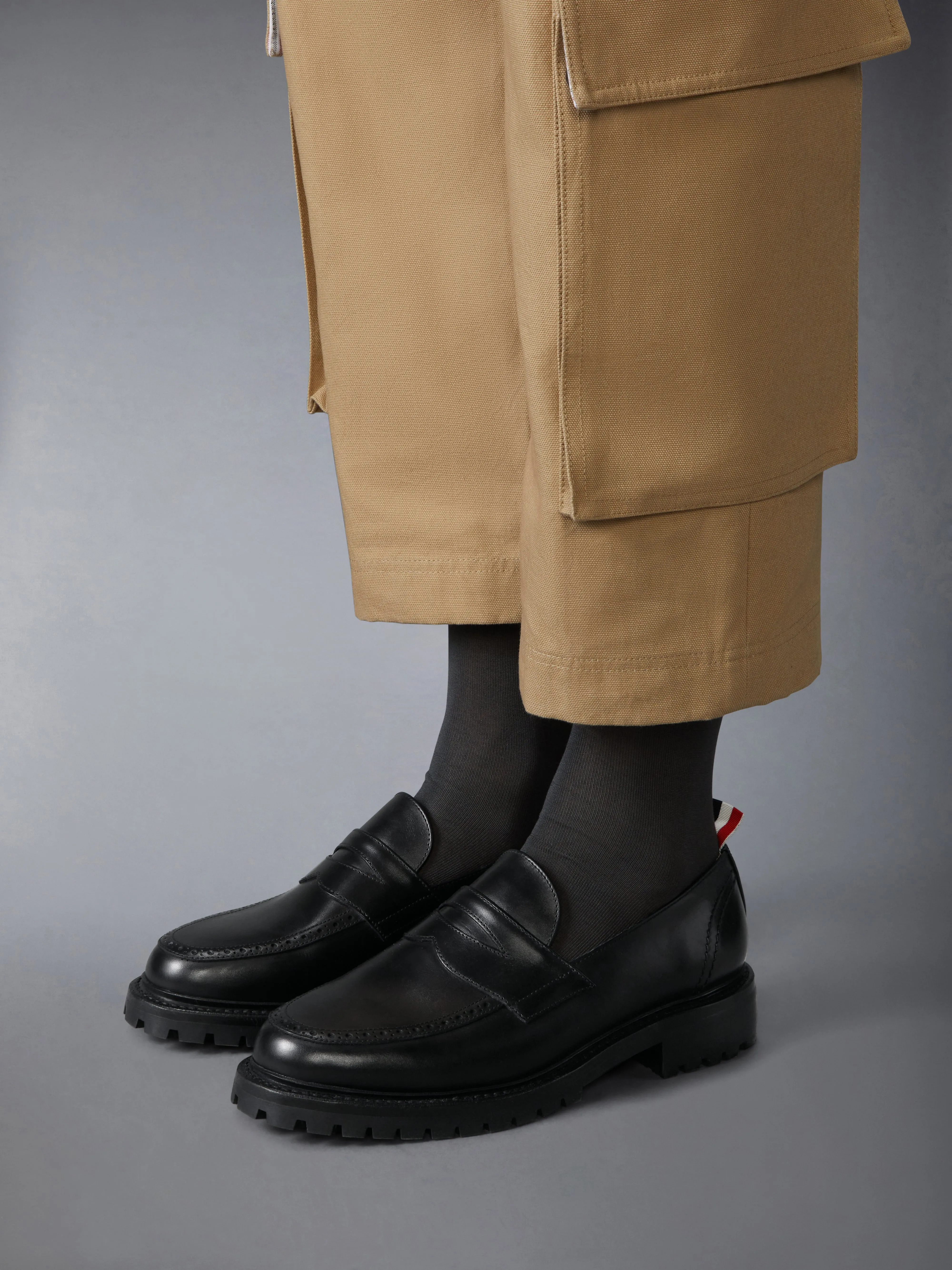 BOX CALF LEATHER PENNY LOAFERS WITH COMMANDO SOLES sold by Thom Browne product image thumbnail 4