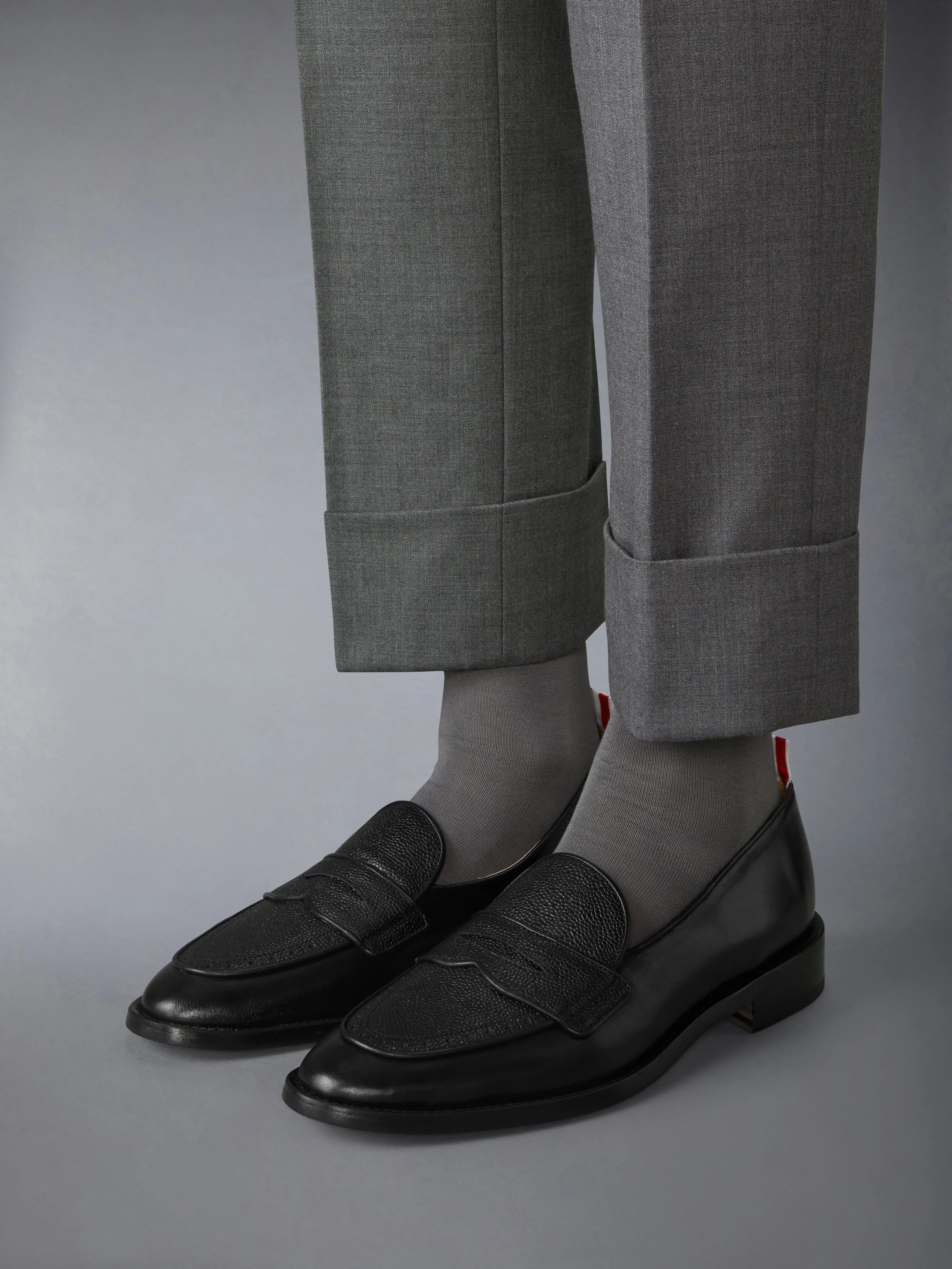 VITELLO LEATHER VARSITY PENNY LOAFERS WITH LEATHER SOLES sold by Thom Browne product image thumbnail 2