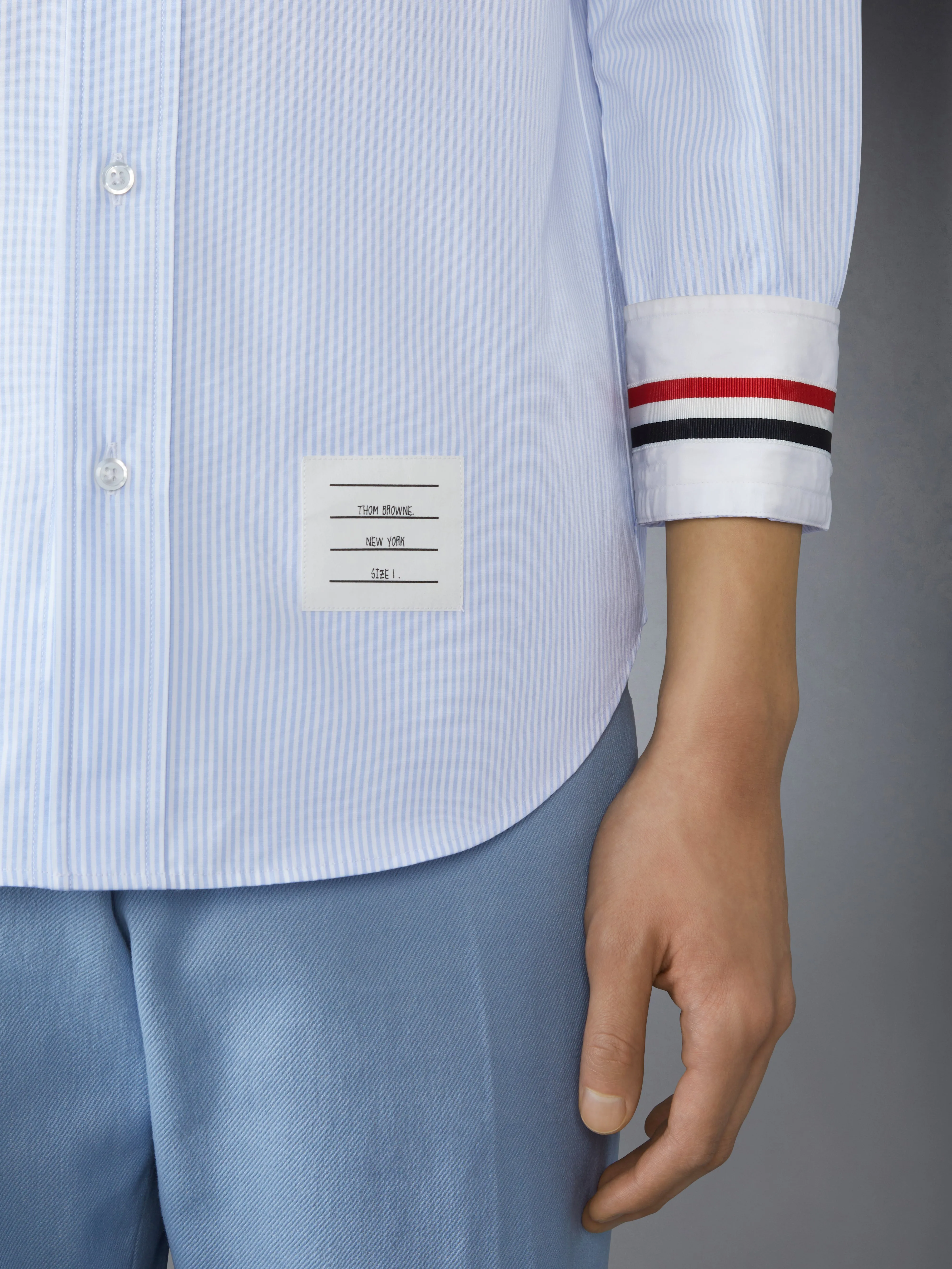 POPLIN MIRCO UNIVERSTITY STRIPED SHIRT sold by Thom Browne product image thumbnail 5