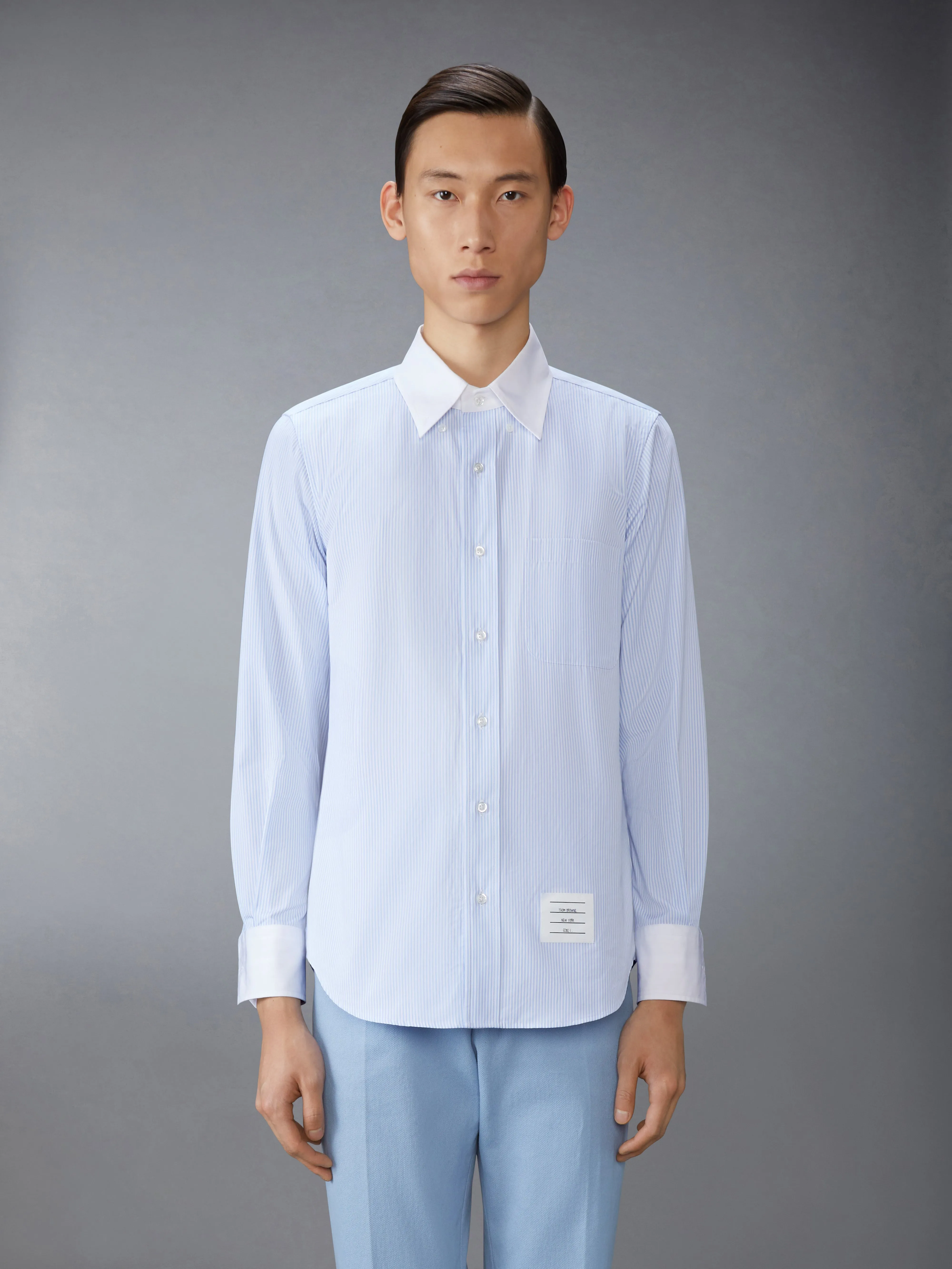 POPLIN MIRCO UNIVERSTITY STRIPED SHIRT sold by Thom Browne product image thumbnail 2