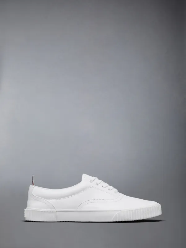 VITELLO LEATHER HERITAGE SNEAKERS WITH VULCANIZED SOLES made by Thom Browne