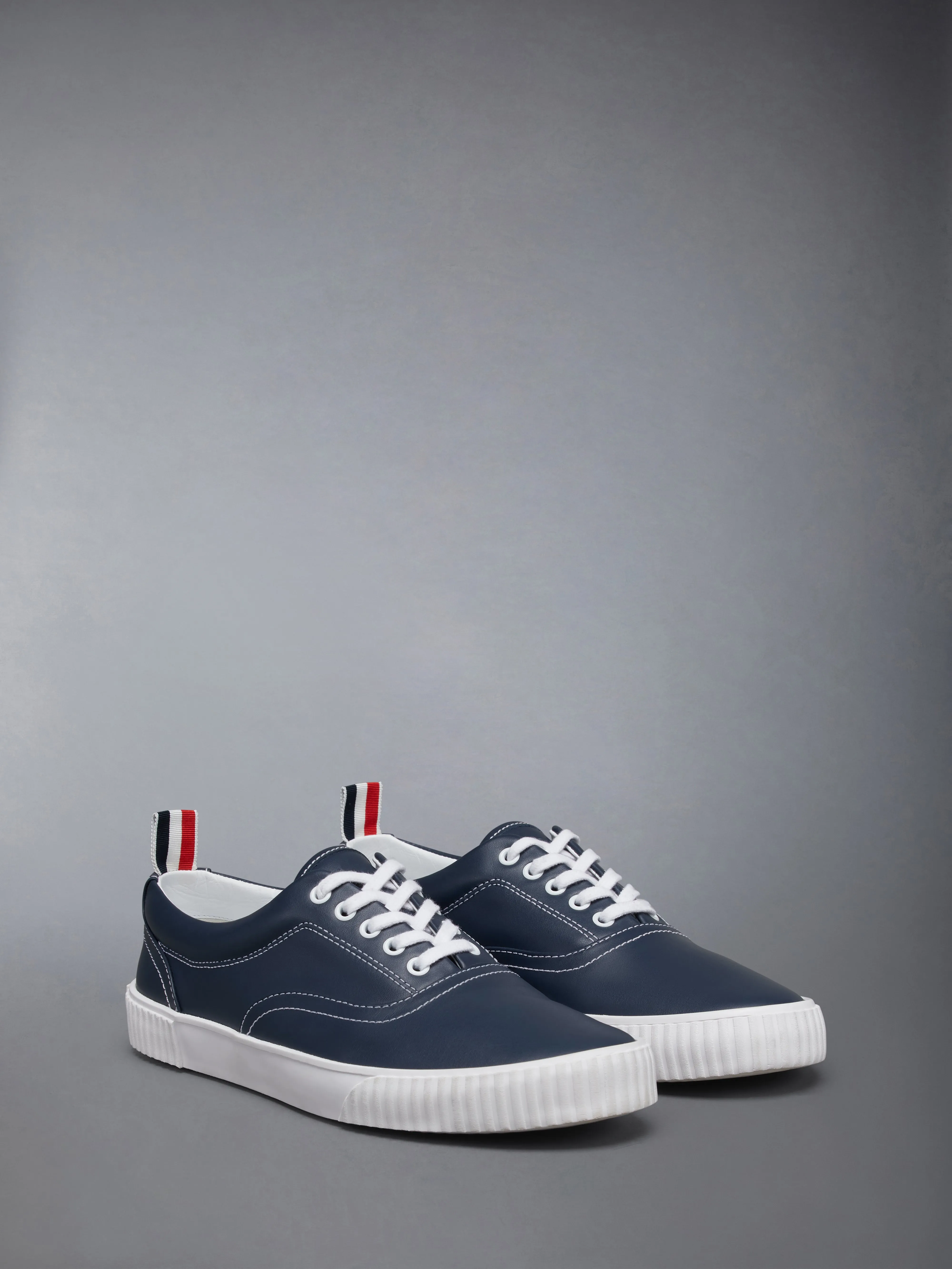 VITELLO LEATHER HERITAGE SNEAKERS WITH VULCANIZED SOLES sold by Thom Browne product image thumbnail 2