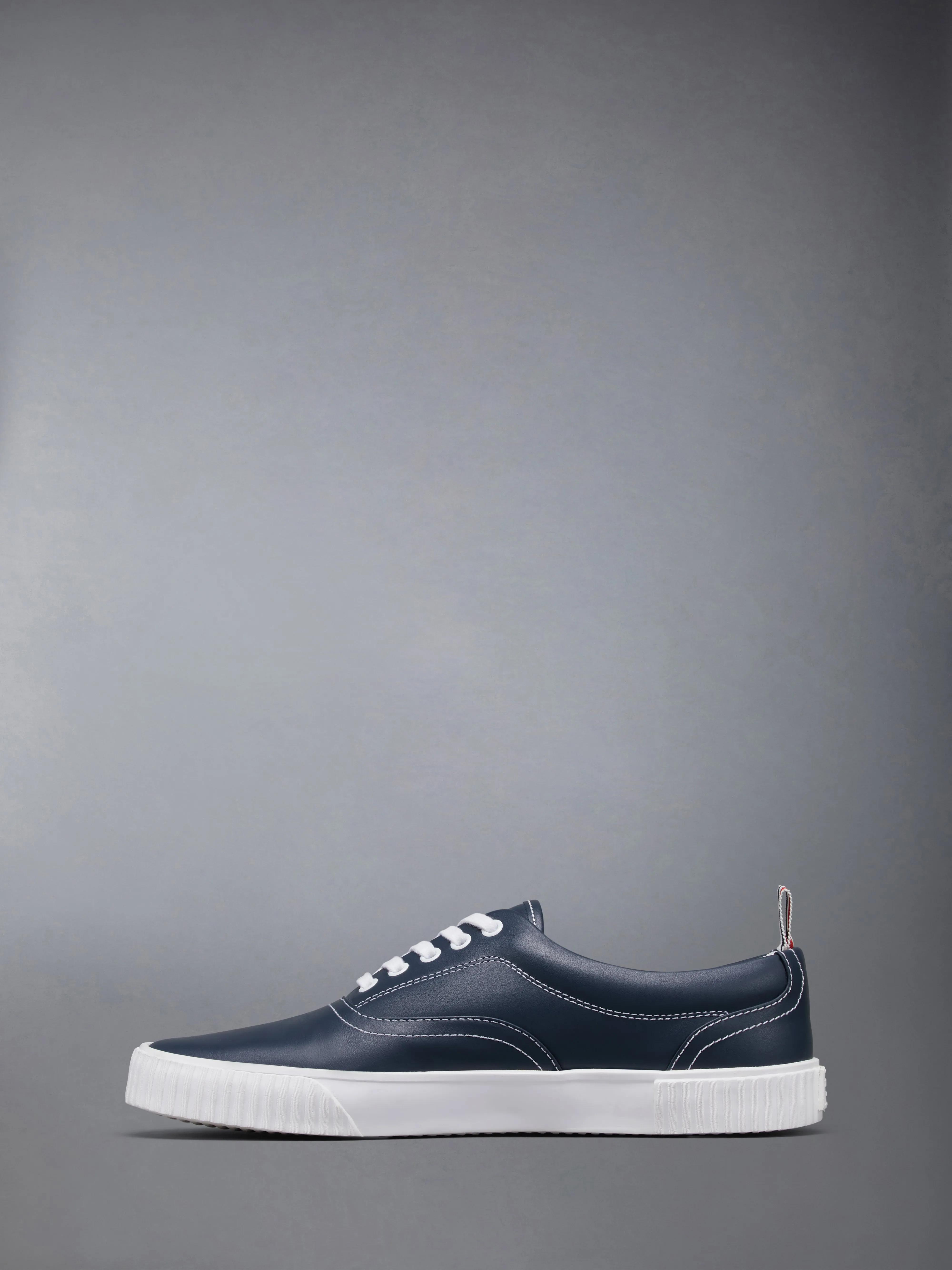 VITELLO LEATHER HERITAGE SNEAKERS WITH VULCANIZED SOLES sold by Thom Browne product image thumbnail 3