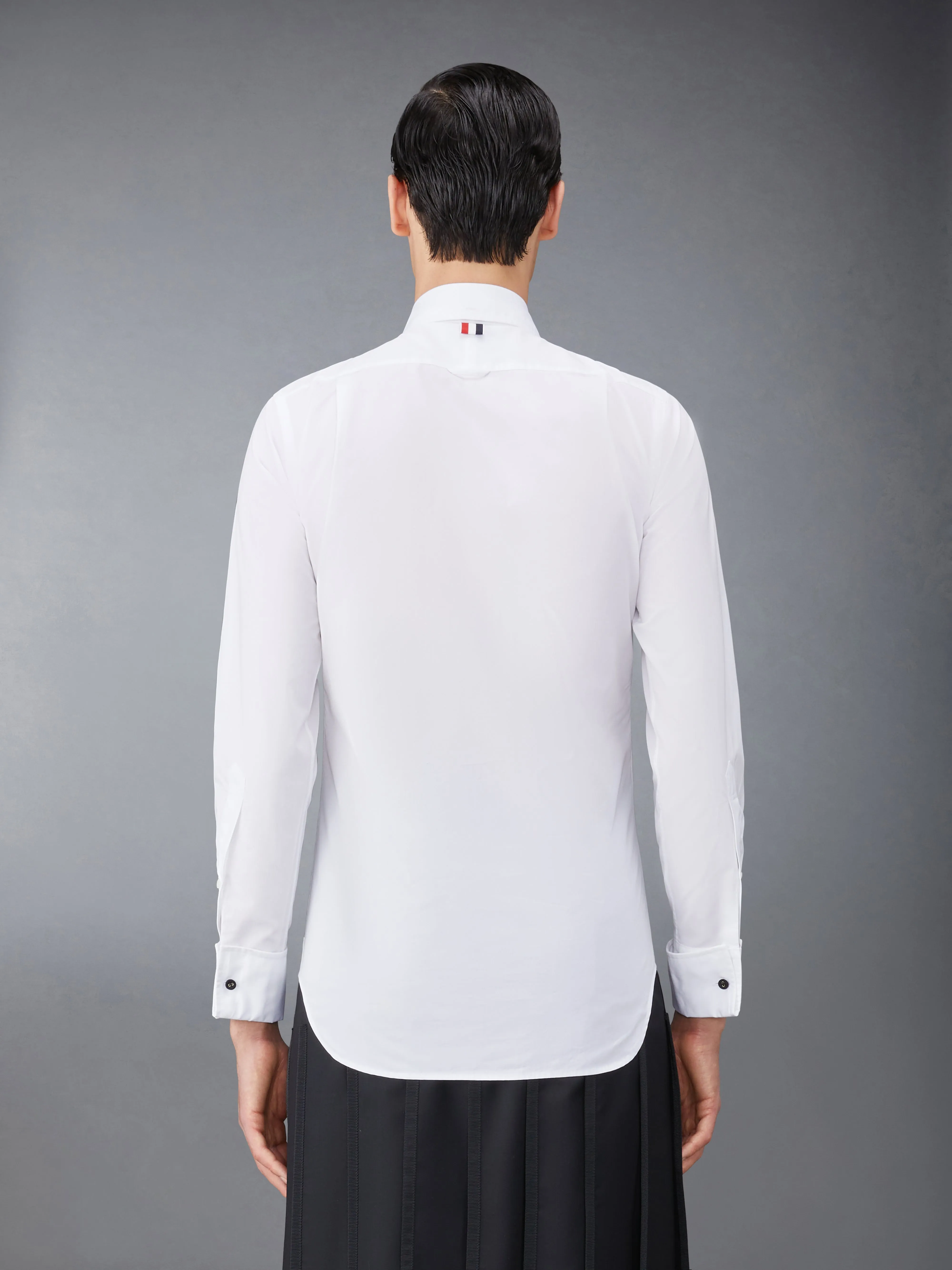 POPLIN TUXEDO SHIRT WITH FRENCH CUFFS sold by Thom Browne product image thumbnail 3