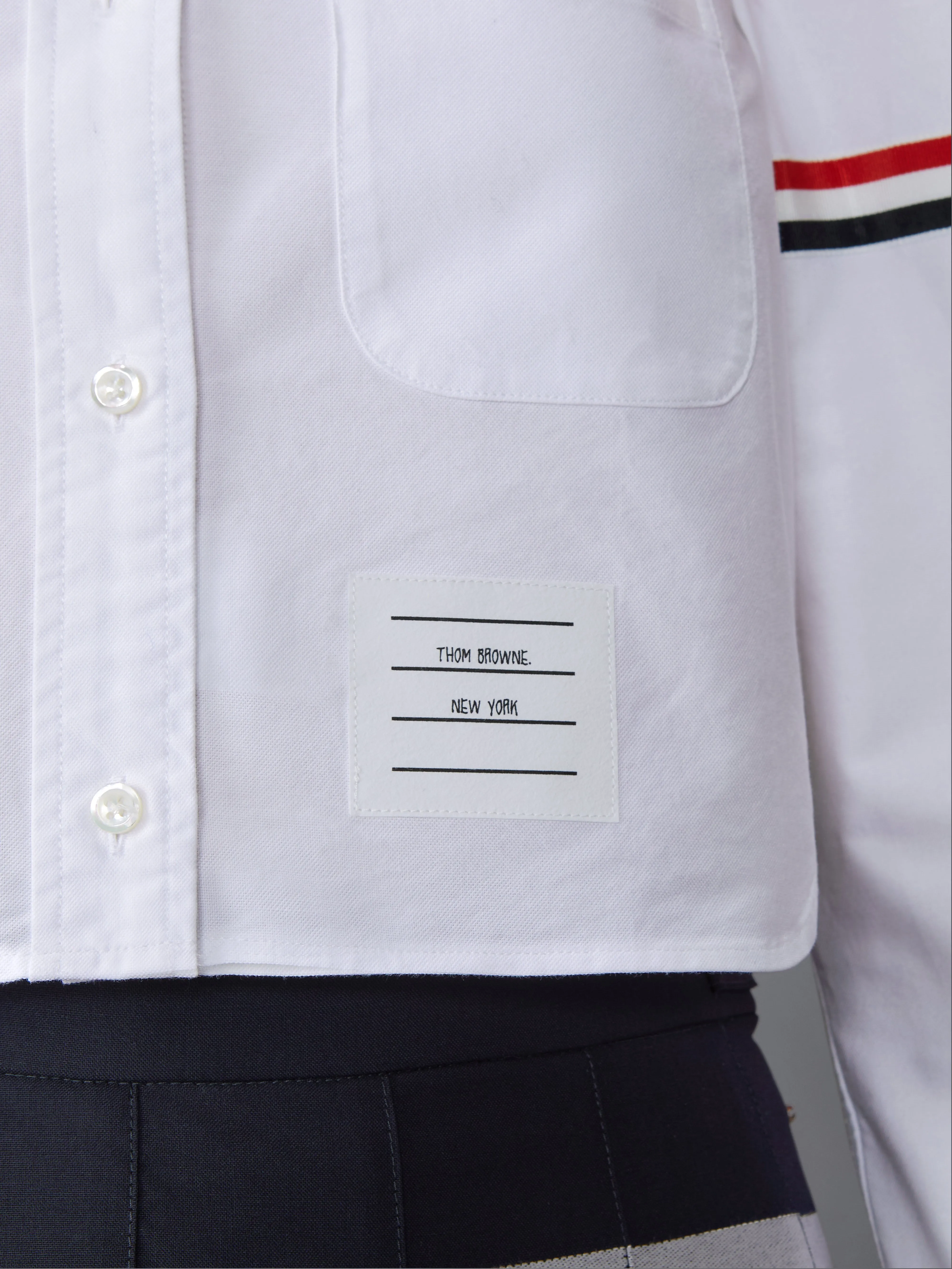 OXFORD CROPPED SHIRT WITH ARMBANDS sold by Thom Browne product image thumbnail 5