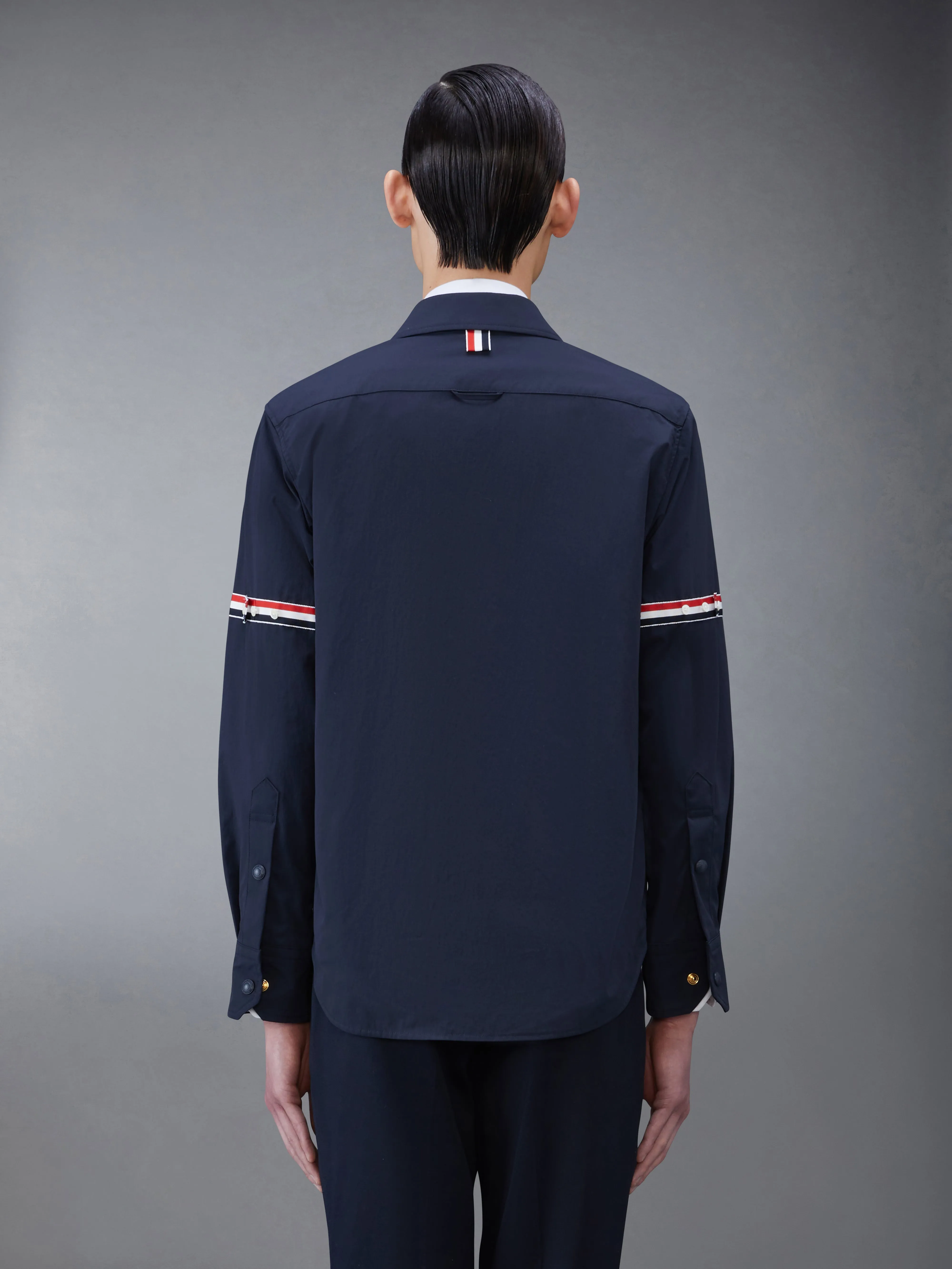 NYLON SHELL SHIRT JACKET WITH ARMBANDS sold by Thom Browne product image thumbnail 2