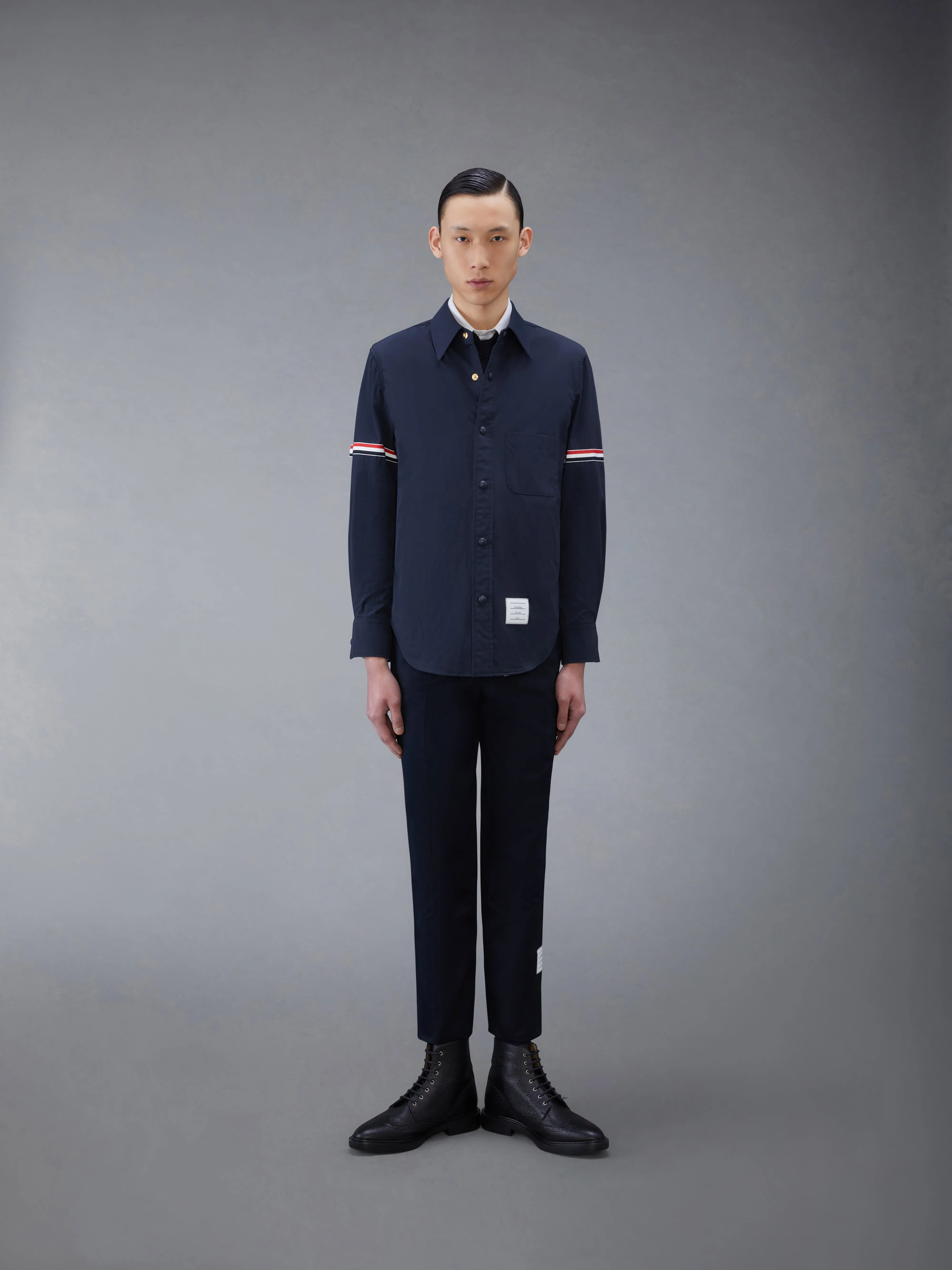 NYLON SHELL SHIRT JACKET WITH ARMBANDS sold by Thom Browne product image thumbnail 3