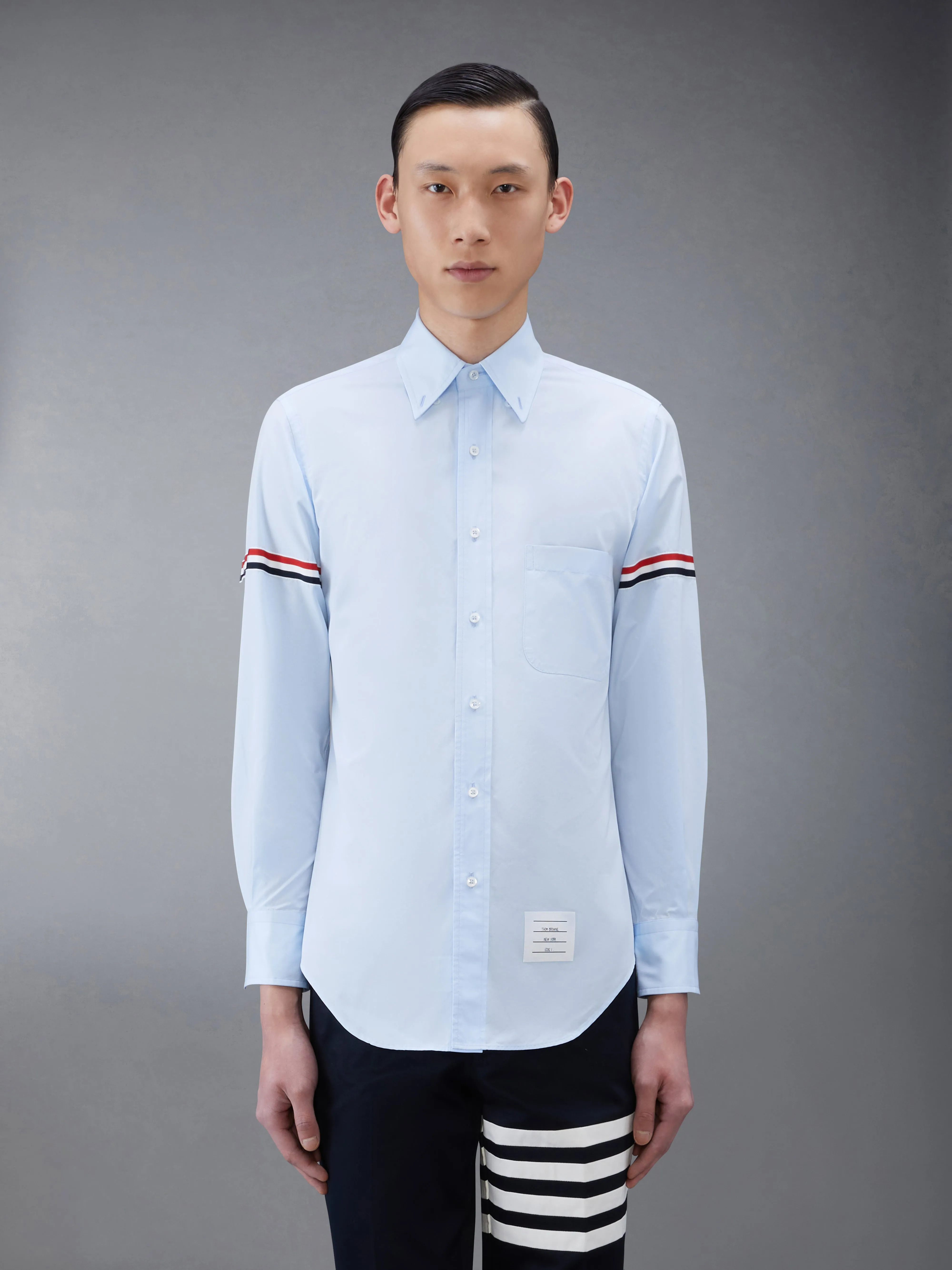 POPLIN SHIRT WITH ARMBANDS sold by Thom Browne product image thumbnail 2