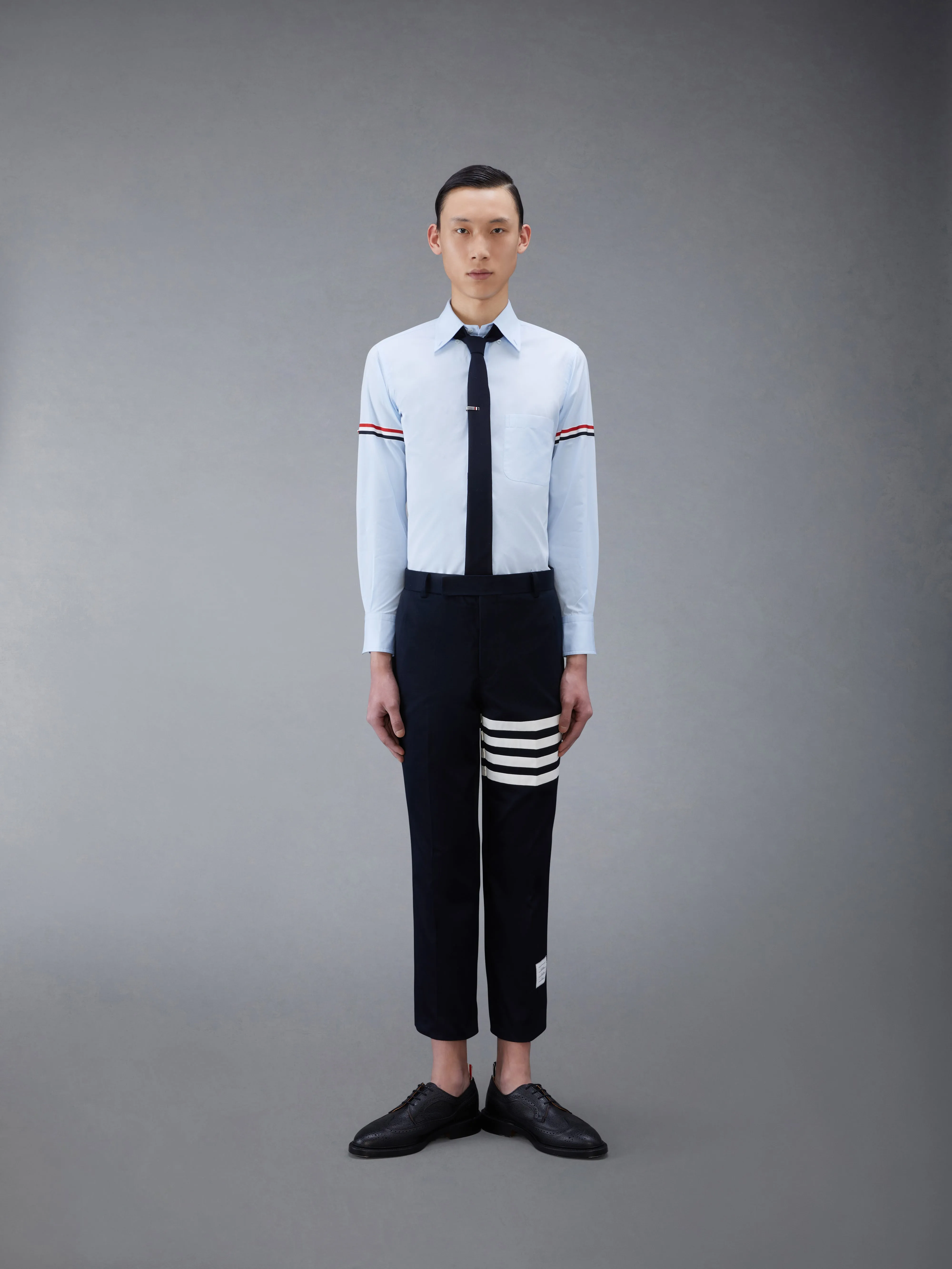 POPLIN SHIRT WITH ARMBANDS sold by Thom Browne product image thumbnail 4
