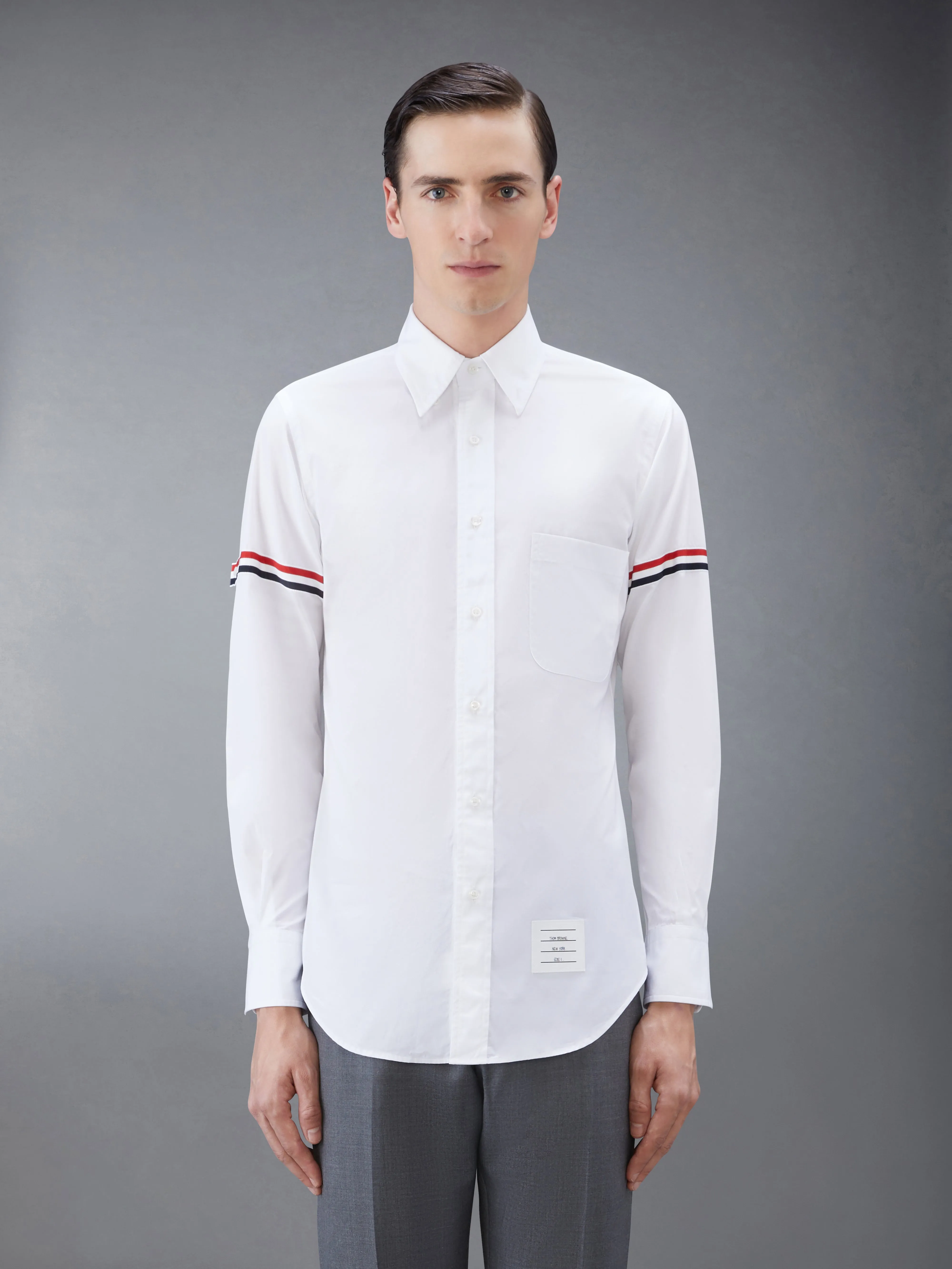 POPLIN SHIRT WITH ARMBANDS sold by Thom Browne product image thumbnail 2