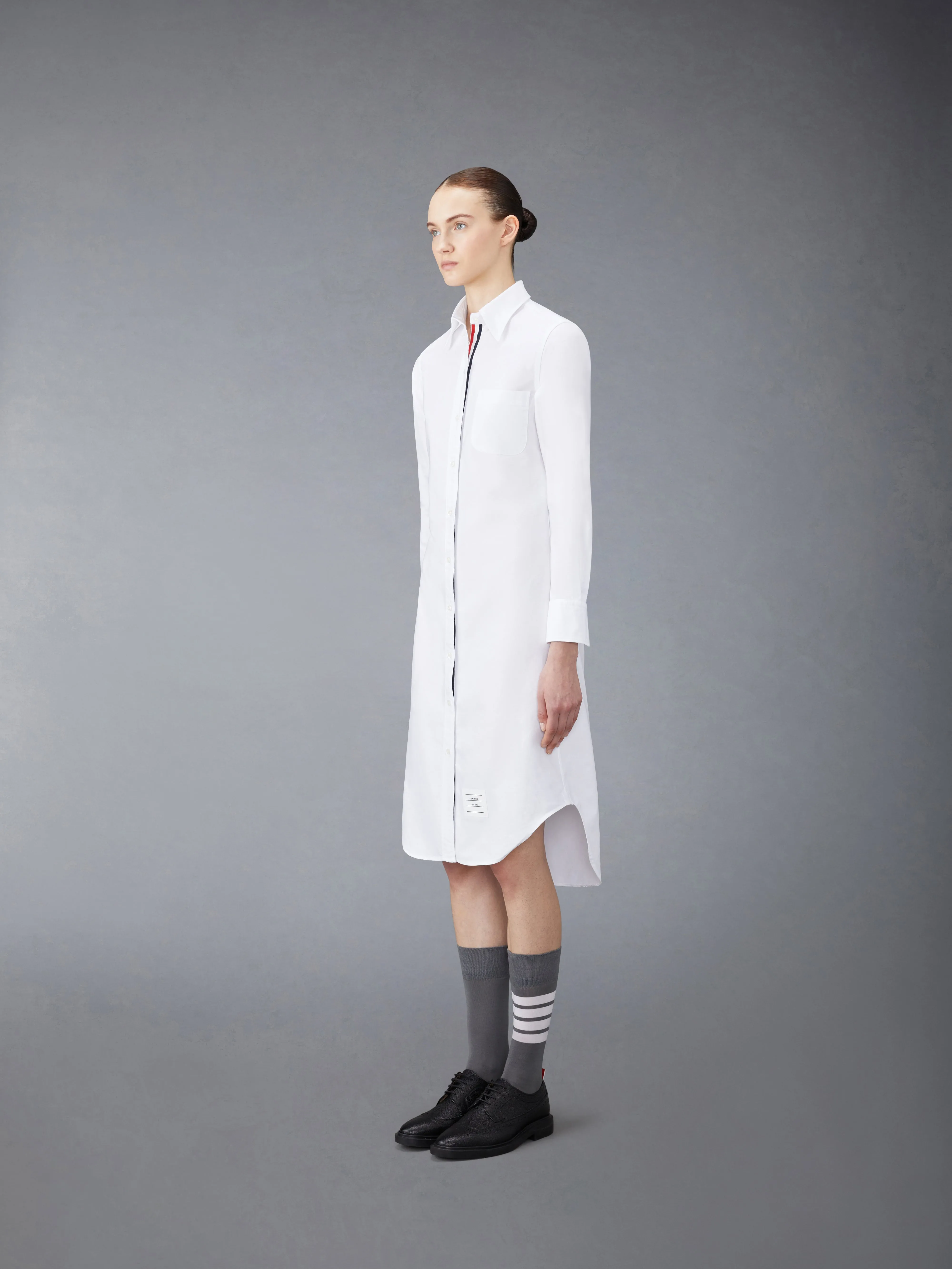 OXFORD GROSGRAIN PLACKET SHIRT DRESS sold by Thom Browne product image thumbnail 2