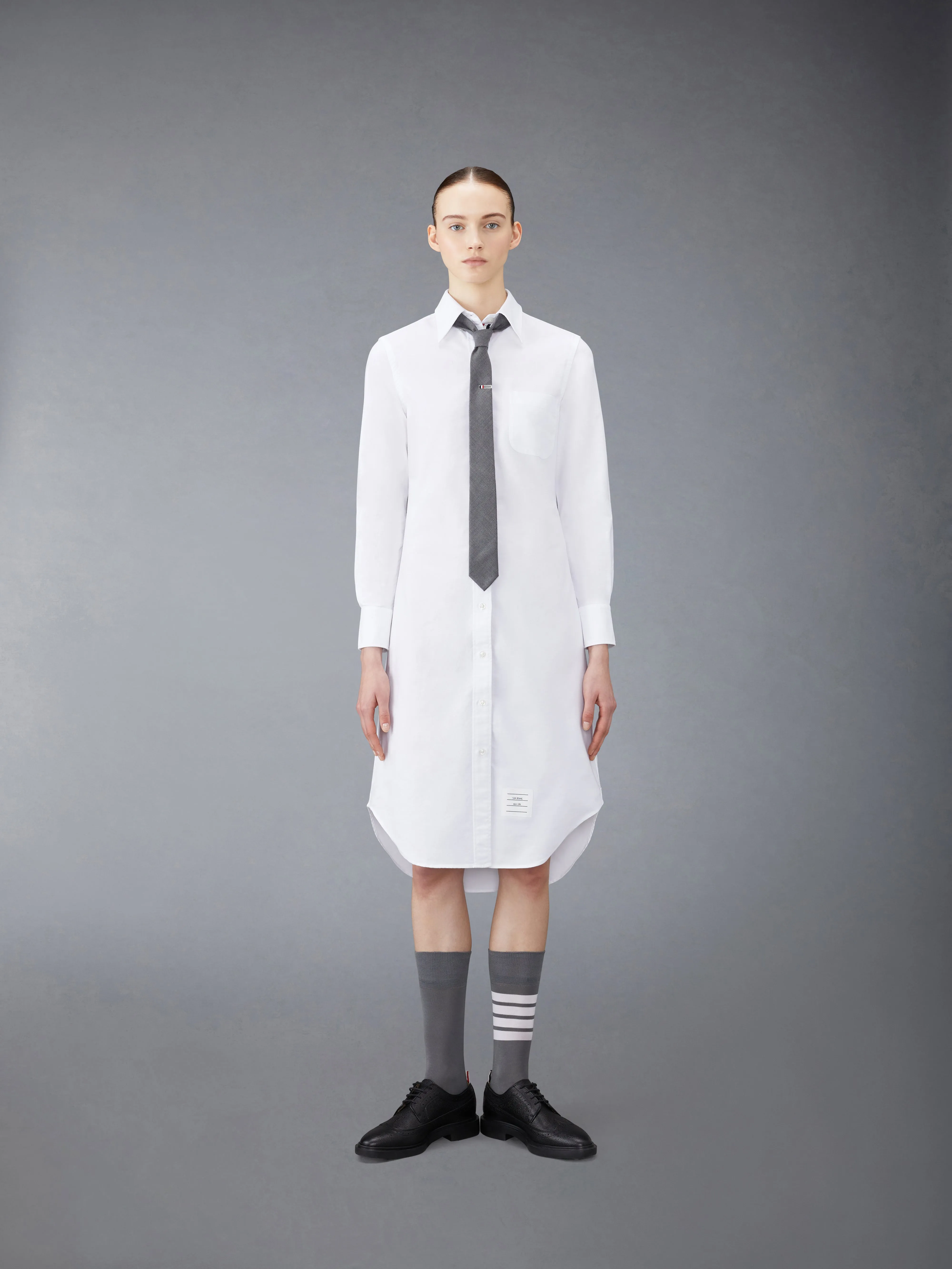OXFORD GROSGRAIN PLACKET SHIRT DRESS sold by Thom Browne product image thumbnail 5