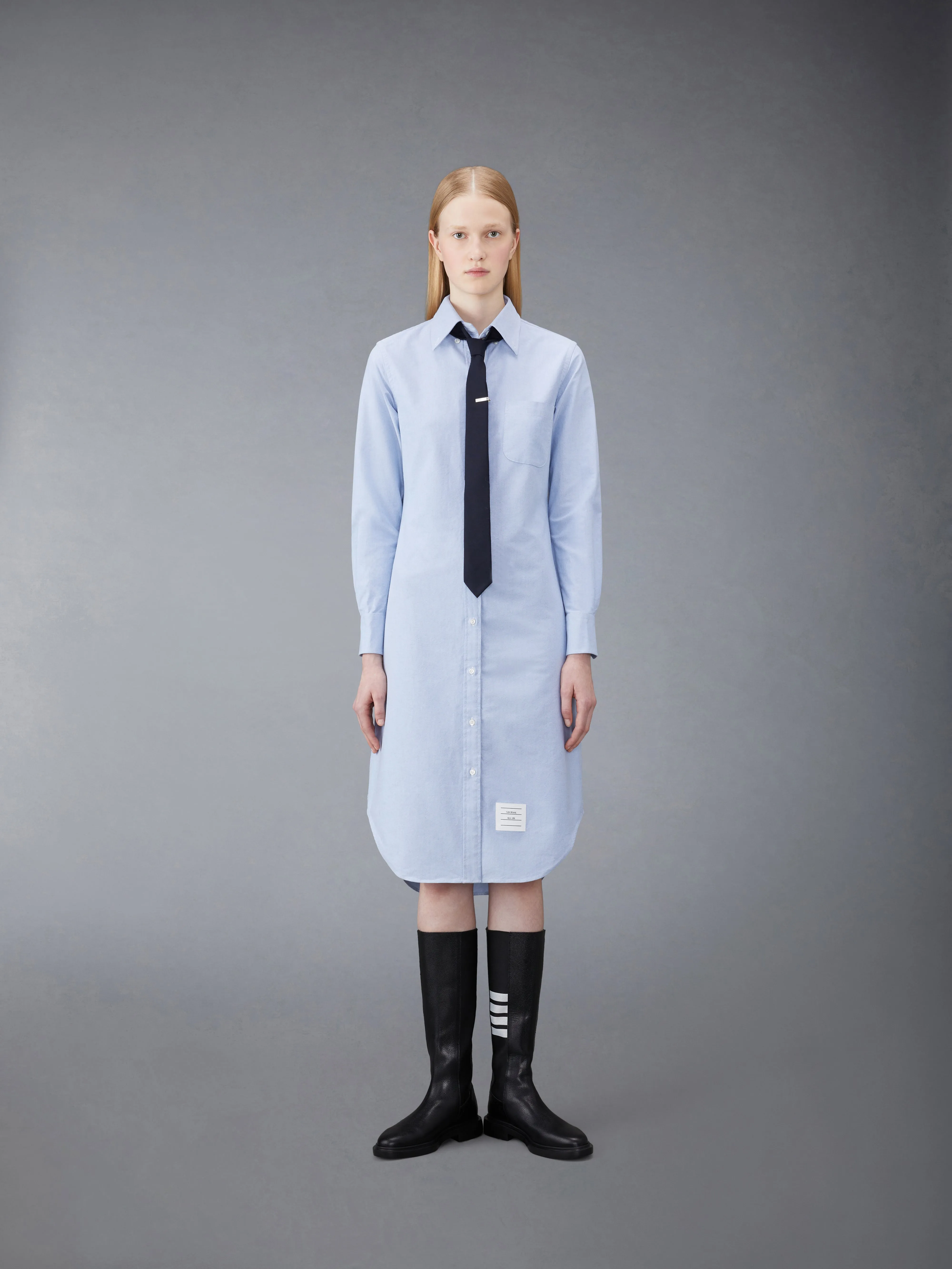 OXFORD GROSGRAIN PLACKET SHIRT DRESS sold by Thom Browne product image thumbnail 5