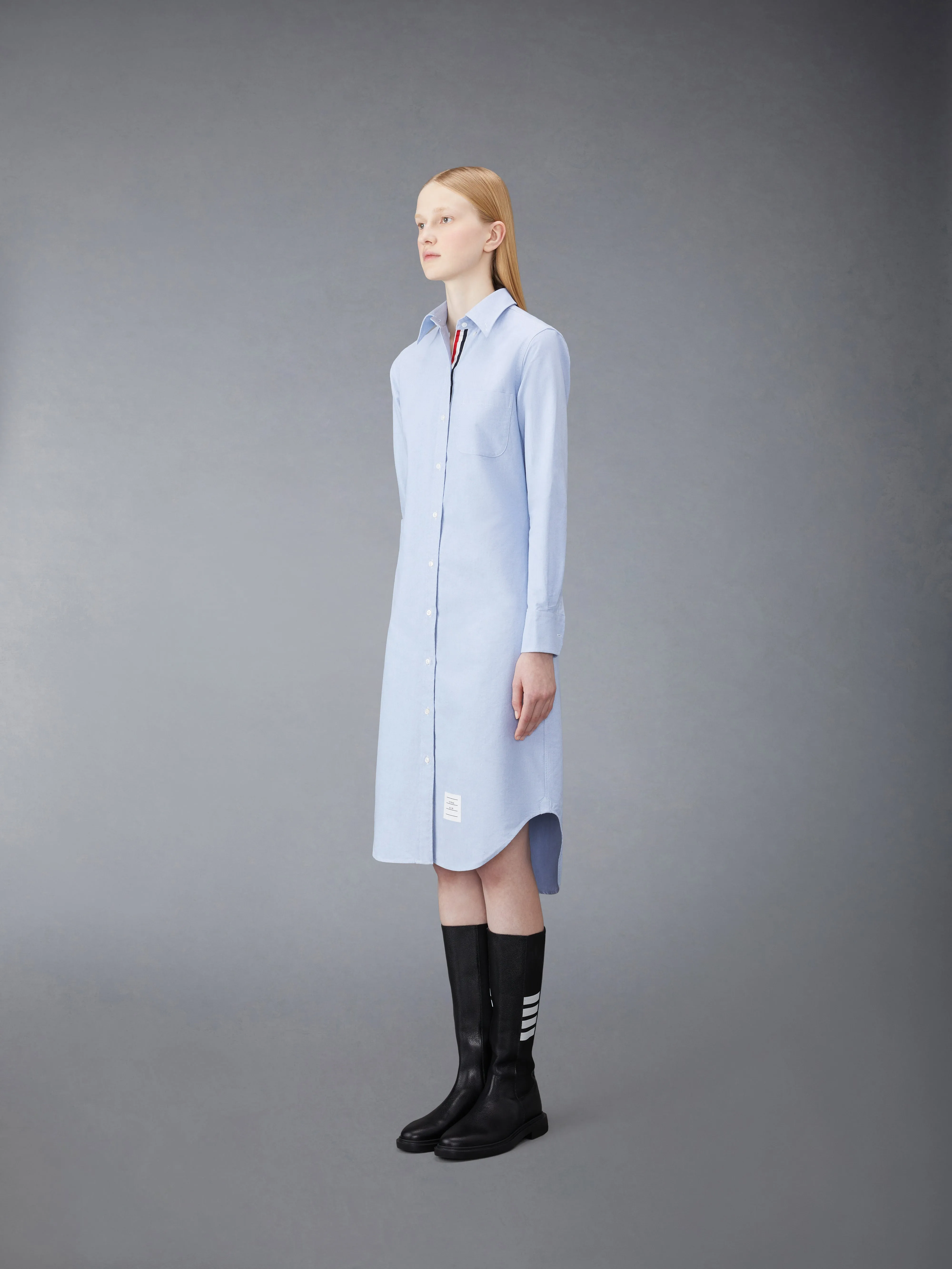 OXFORD GROSGRAIN PLACKET SHIRT DRESS sold by Thom Browne product image thumbnail 2