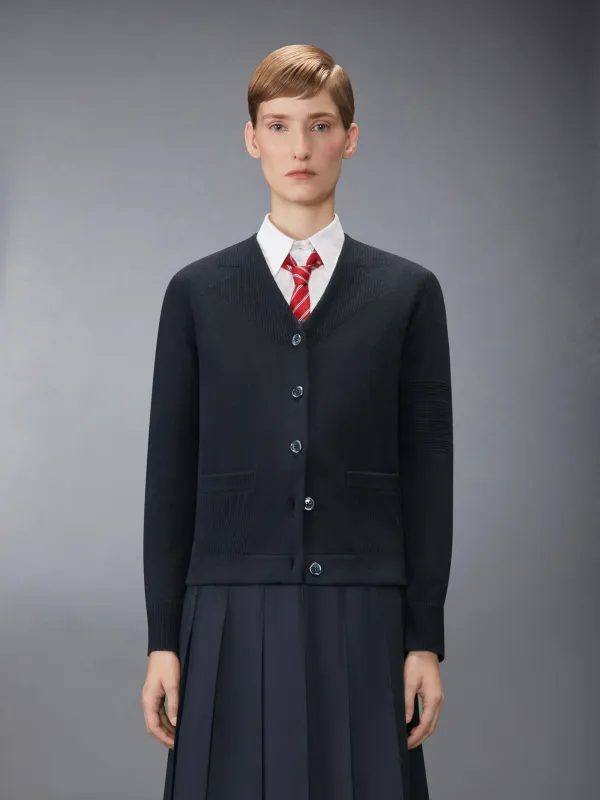 MERINO WOOL 4-BAR TROMPE L'OEIL CARDIGAN JACKET made by Thom Browne