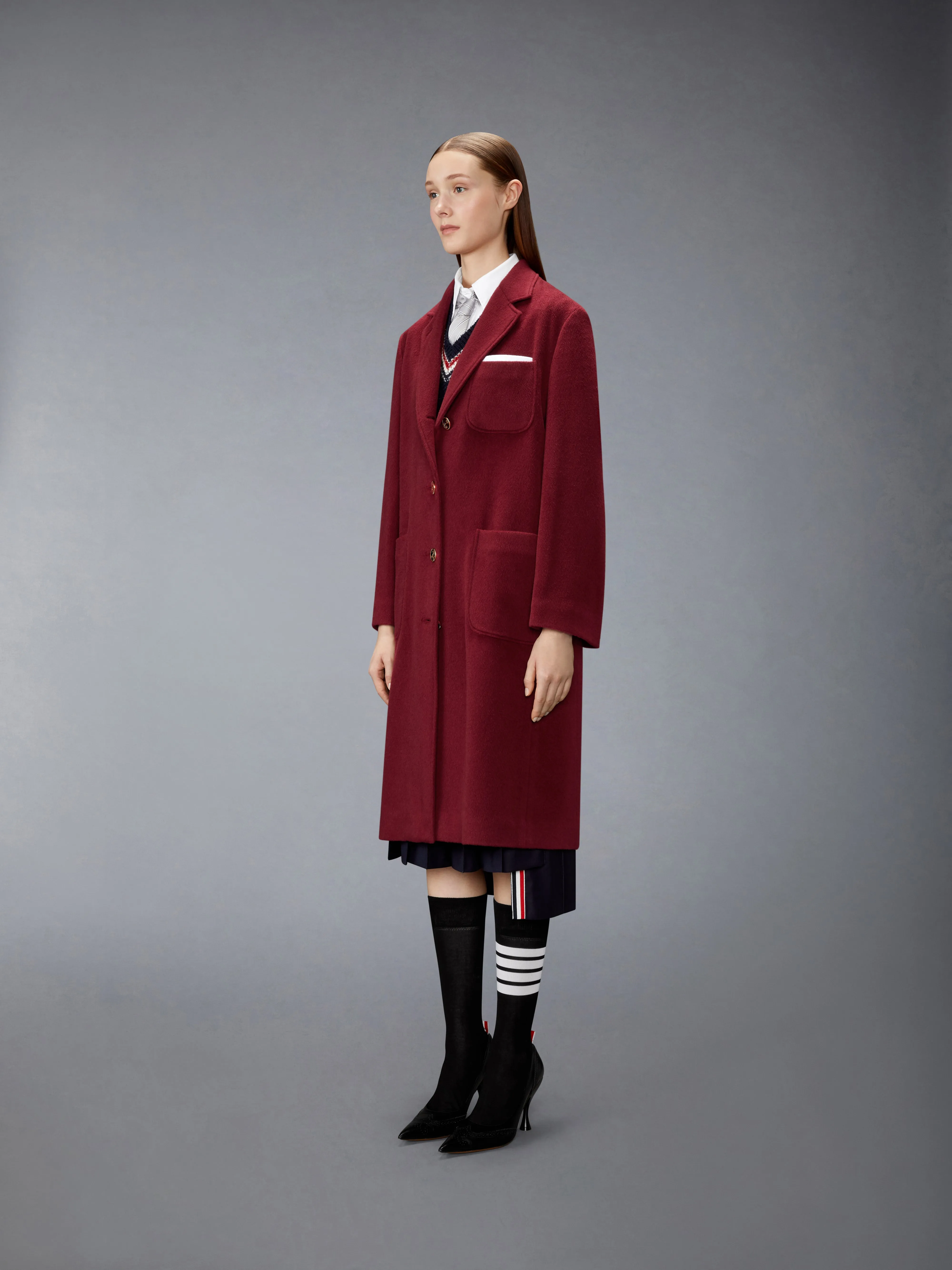 CASHMERE BELL SLEEVE OVERCOAT sold by Thom Browne product image thumbnail 2