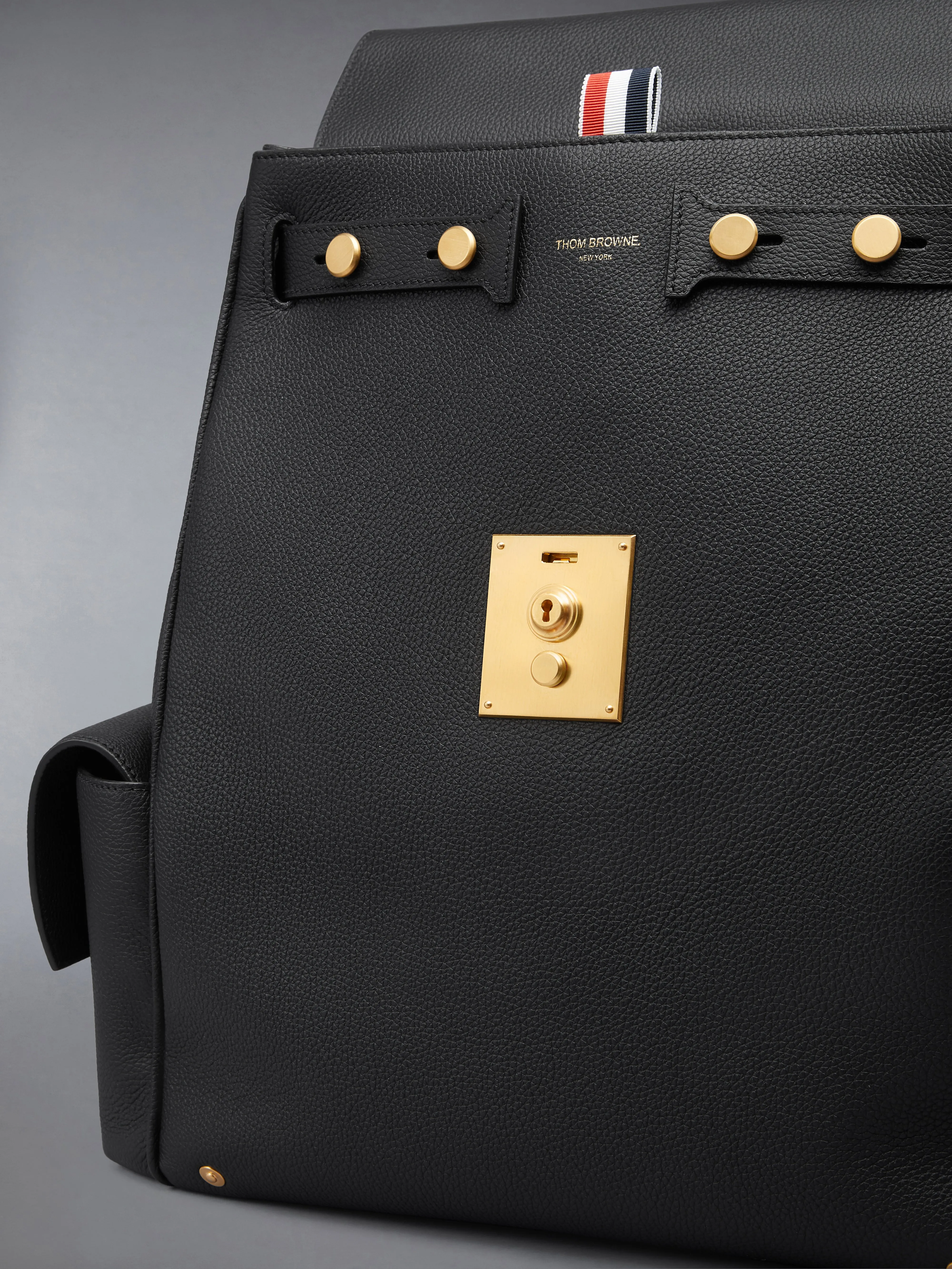 BOLTON BACKPACK IN SOFT PEBBLE GRAIN LEATHER sold by Thom Browne product image thumbnail 5