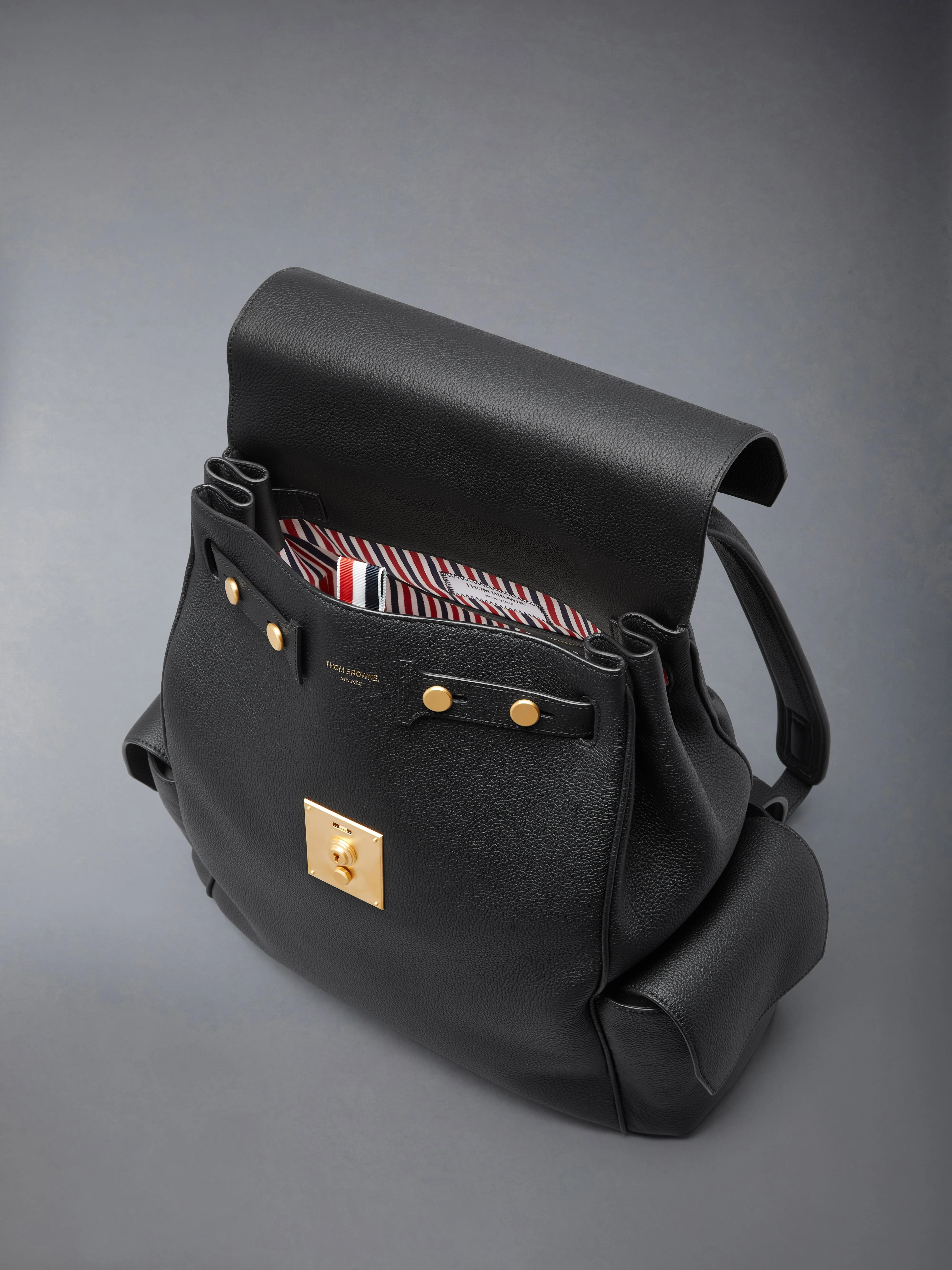 BOLTON BACKPACK IN SOFT PEBBLE GRAIN LEATHER sold by Thom Browne product image thumbnail 4