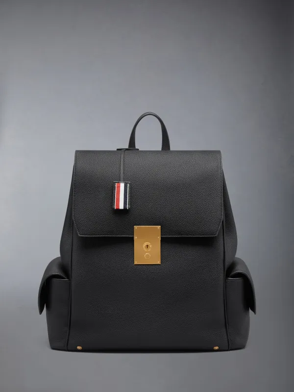 BOLTON BACKPACK IN SOFT PEBBLE GRAIN LEATHER made by Thom Browne