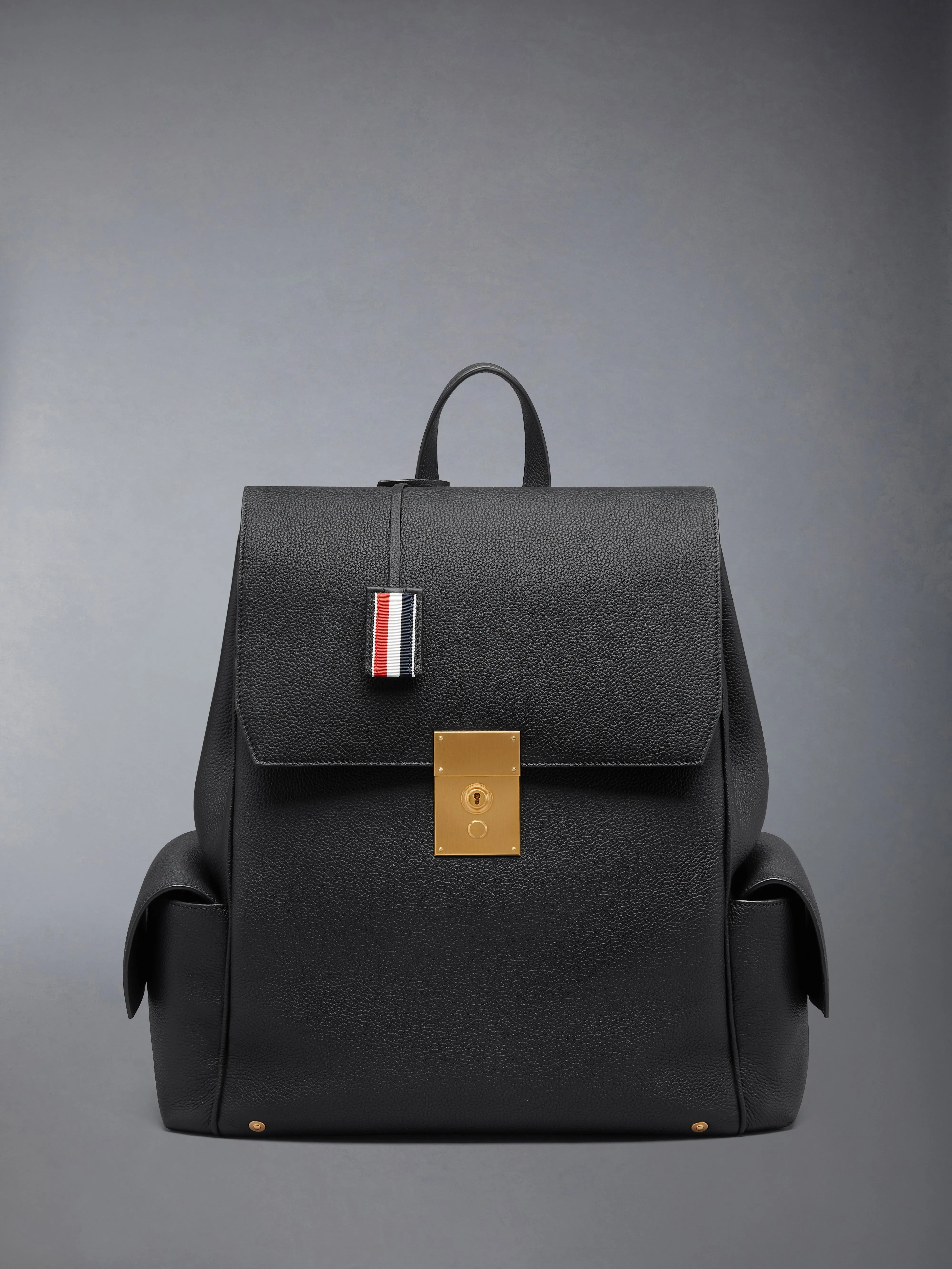 BOLTON BACKPACK IN SOFT PEBBLE GRAIN LEATHER sold by Thom Browne