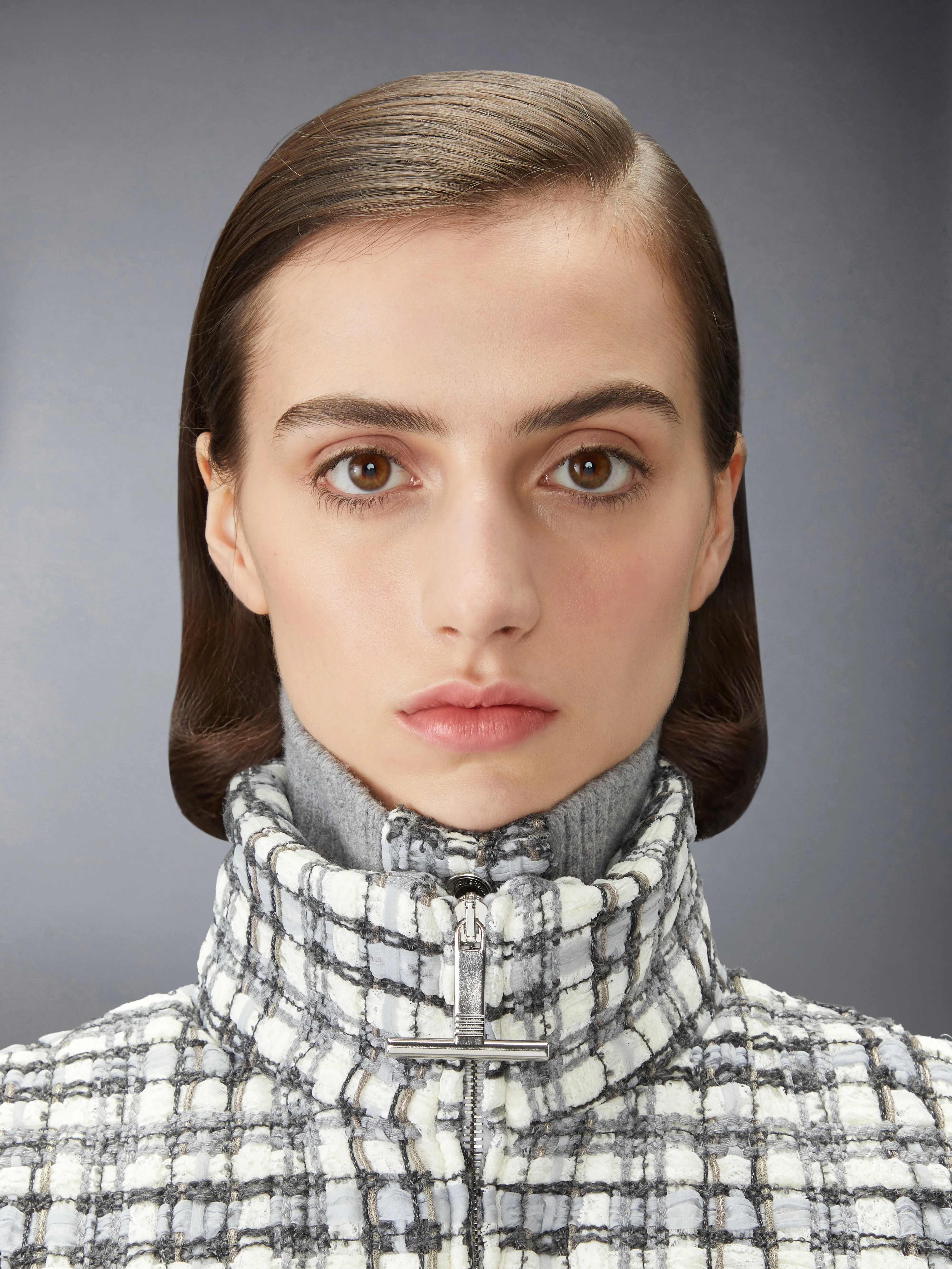SHEER ORGANZA RIBBON TWEED CROPPED DOWN FILLED VEST sold by Thom Browne product image thumbnail 5