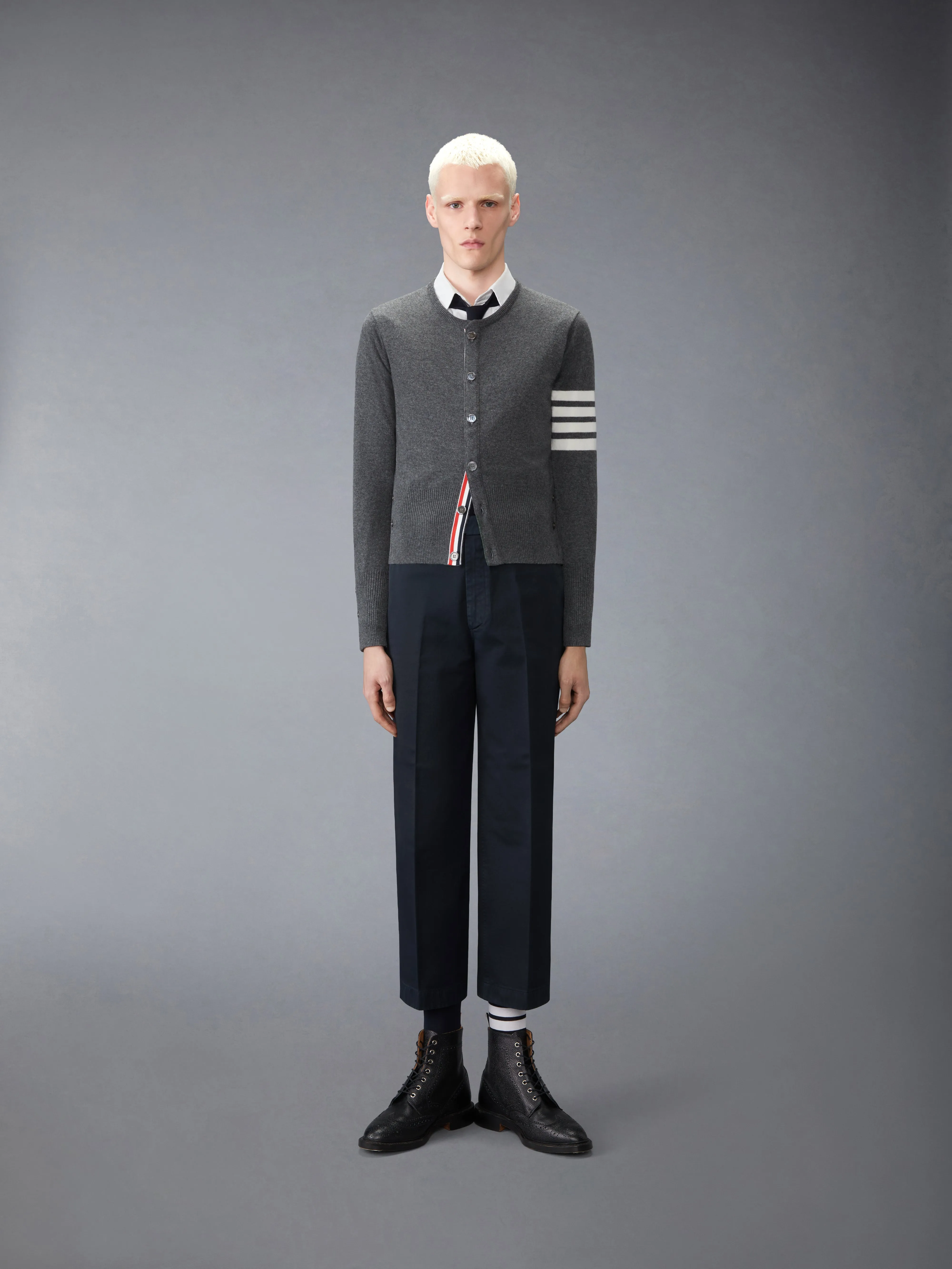 COTTON TWILL UTILITY TROUSERS sold by Thom Browne product image thumbnail 3