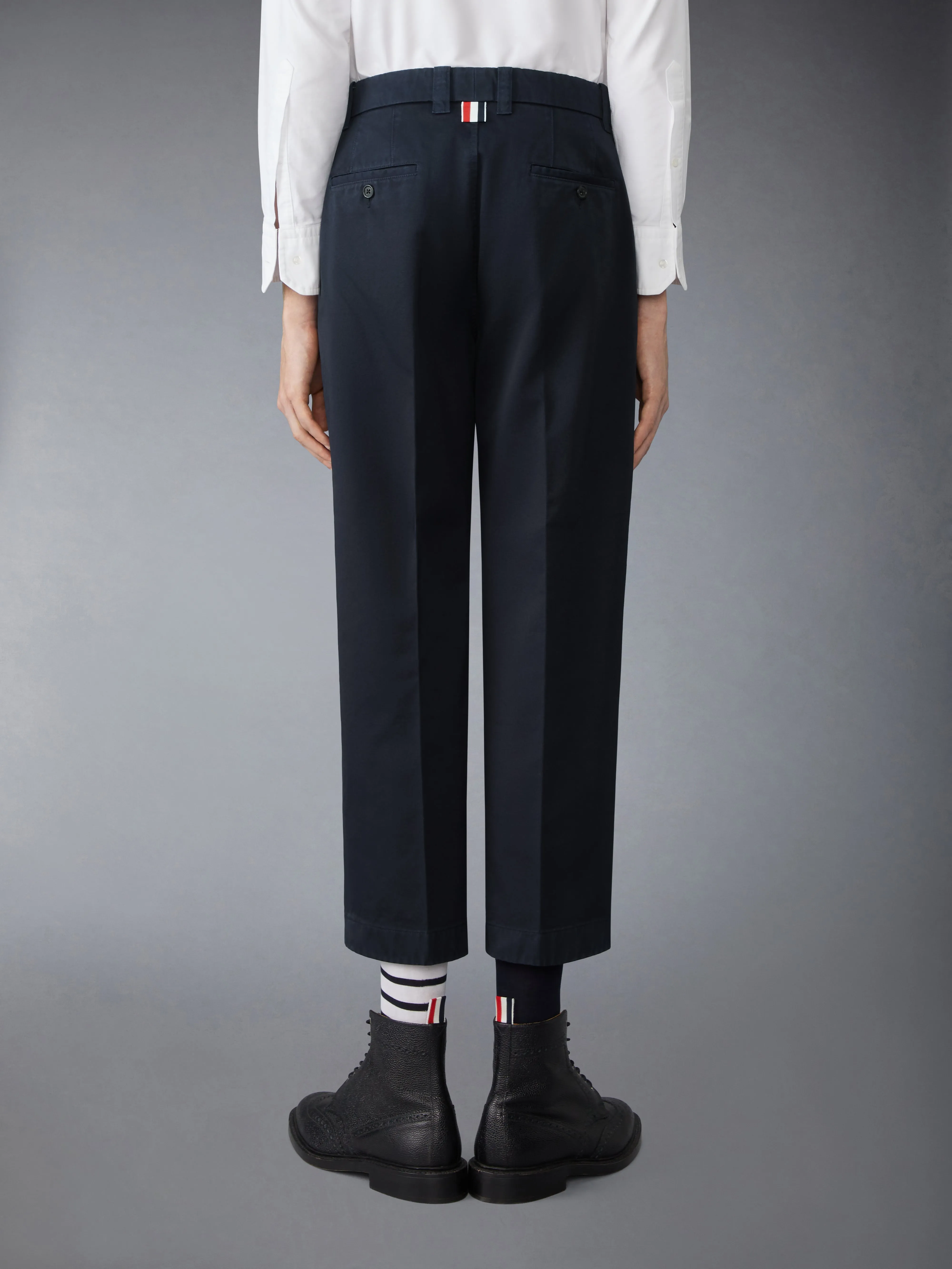 COTTON TWILL UTILITY TROUSERS sold by Thom Browne product image thumbnail 2