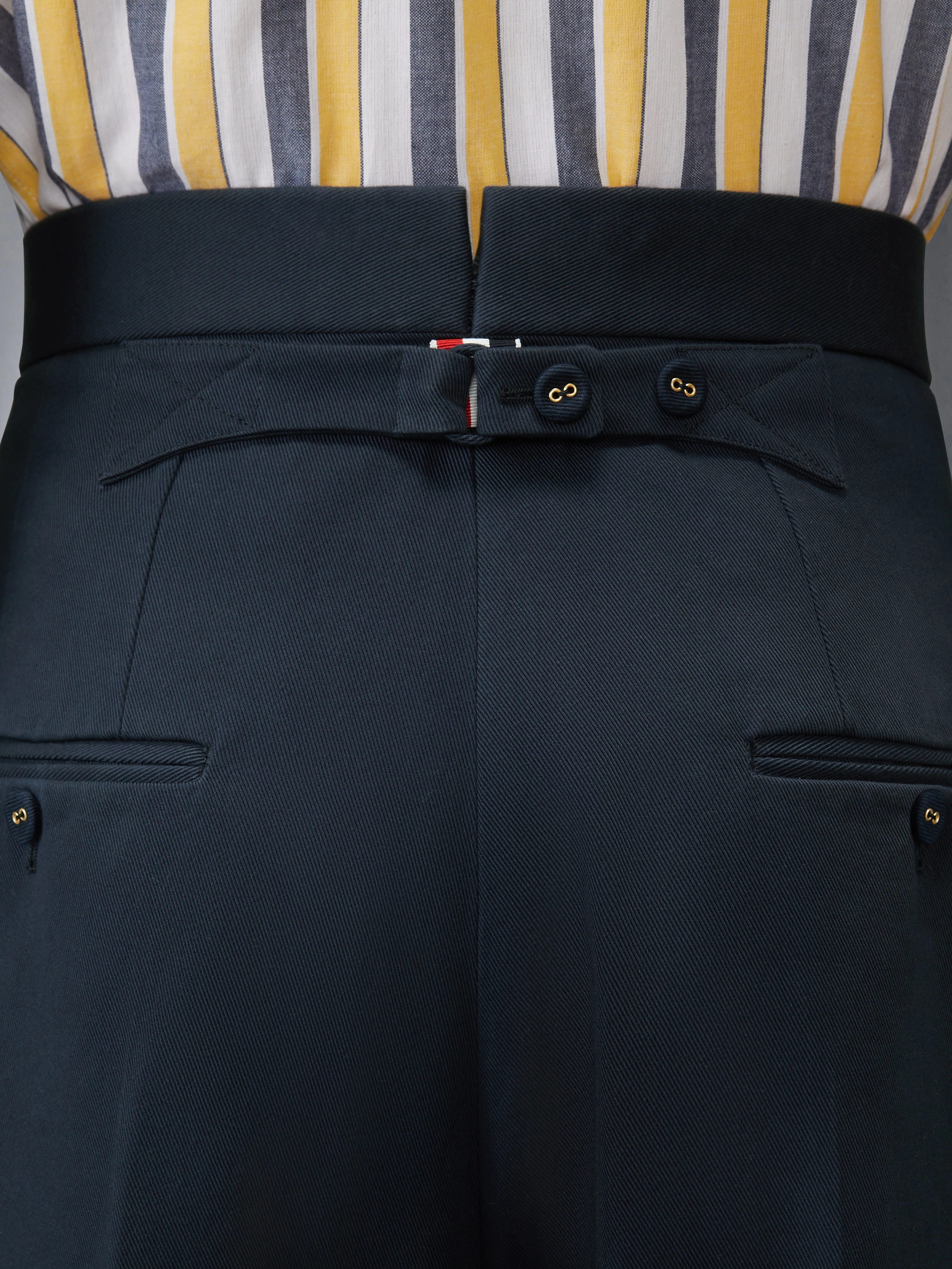 COTTON GABARDINE DOUBLE PLEAT TROUSERS sold by Thom Browne product image thumbnail 4