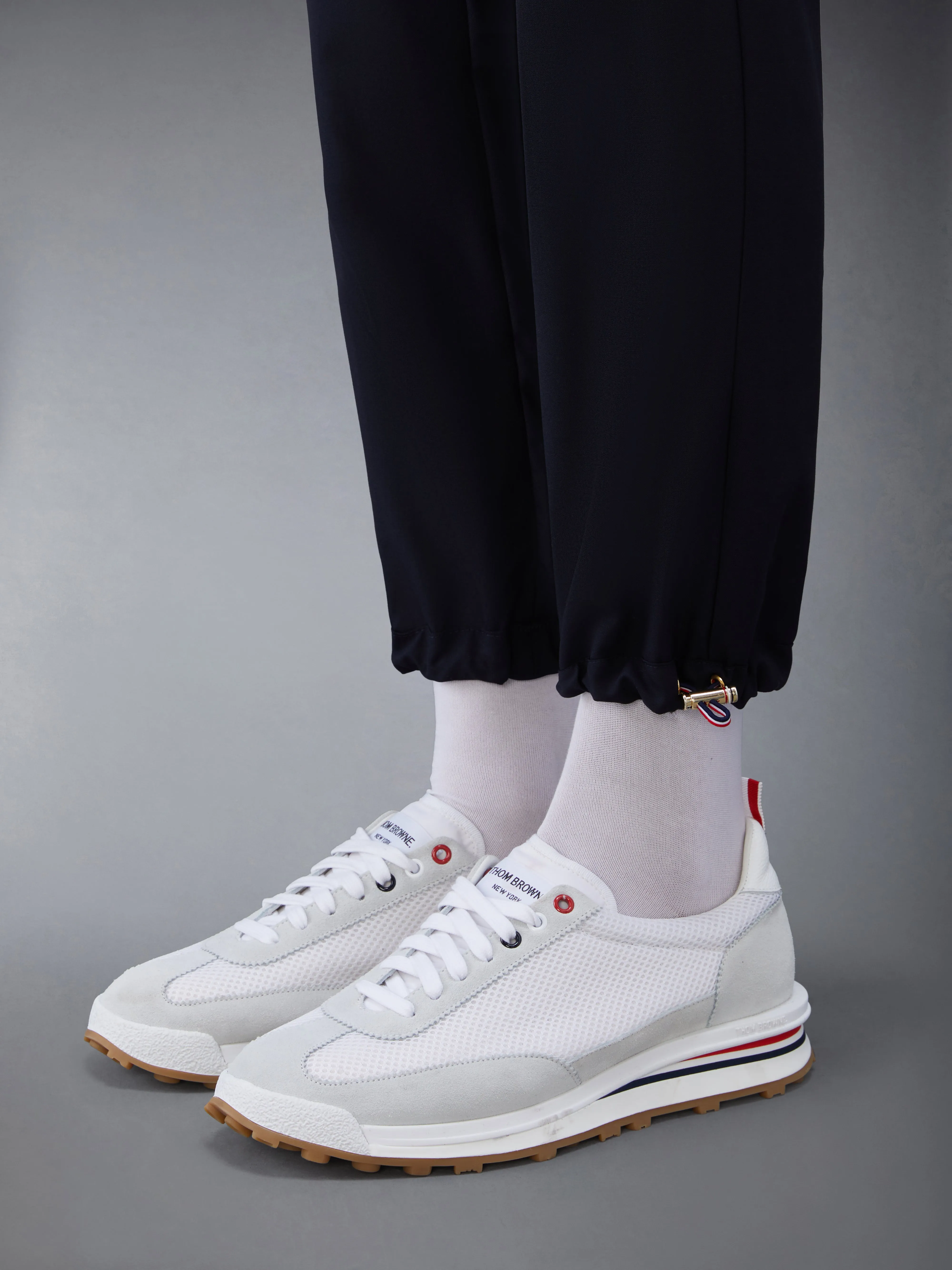 PLAIN WEAVE 4-BAR TRACK TROUSERS sold by Thom Browne product image thumbnail 5
