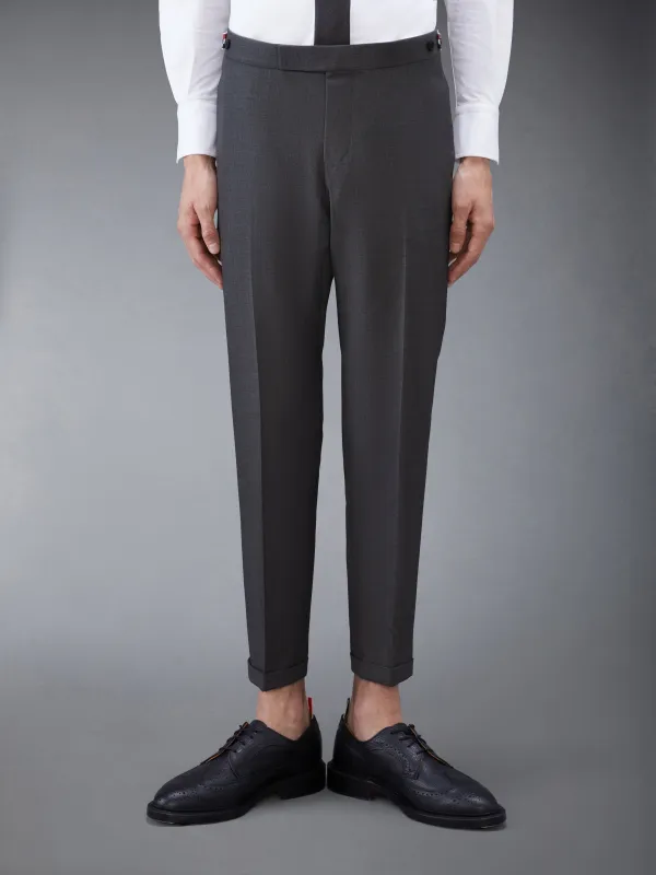 SUPER 120'S TWILL LOW RISE TROUSERS made by Thom Browne