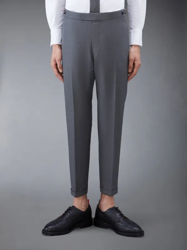 SUPER 120'S TWILL LOW RISE TROUSERS made by Thom Browne